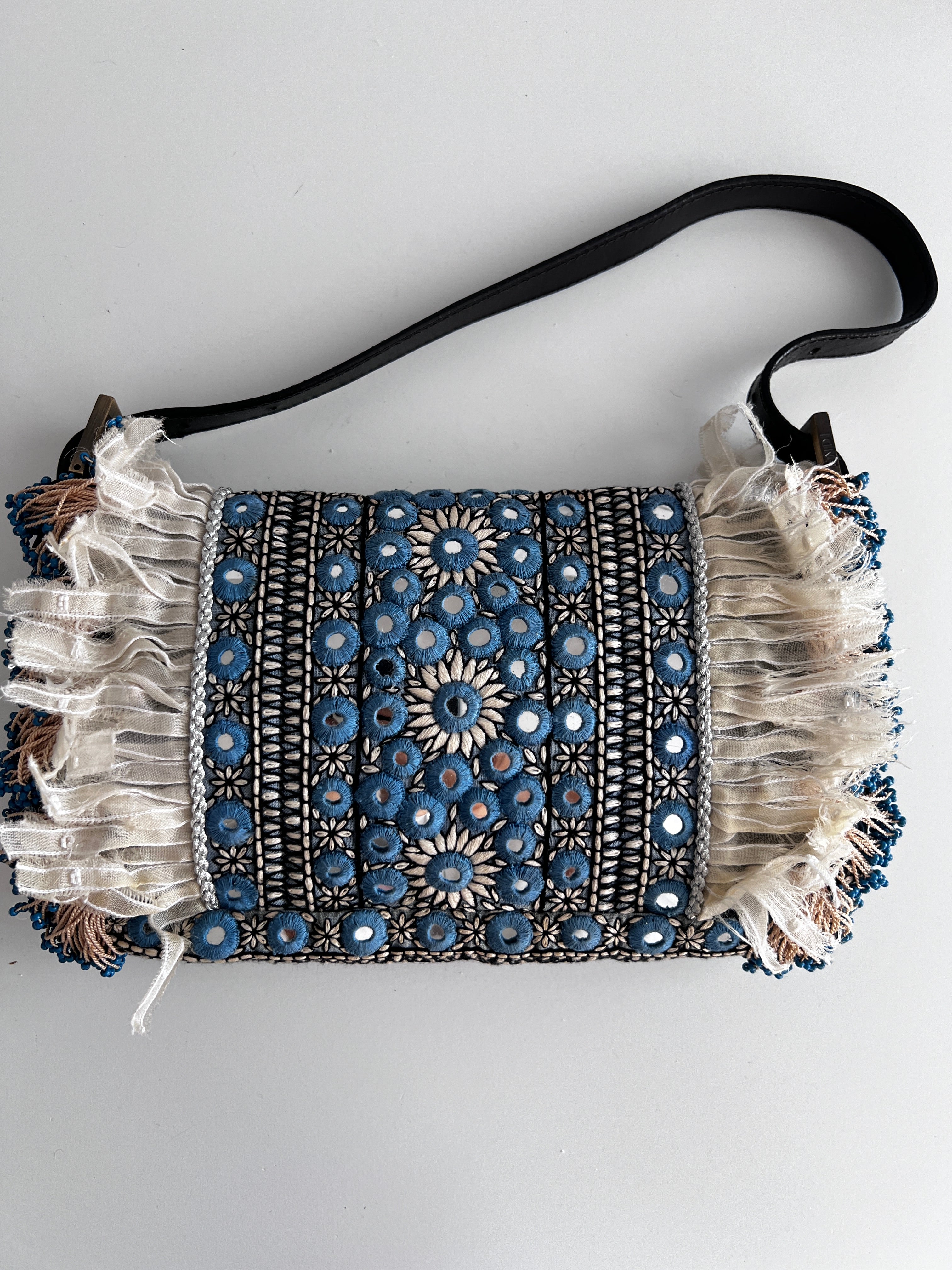 Fendi Boho Style Mirror Baguette Bag - Trendy Crossbody Purse for Women | Perfect for Parties, Concerts & Night Out