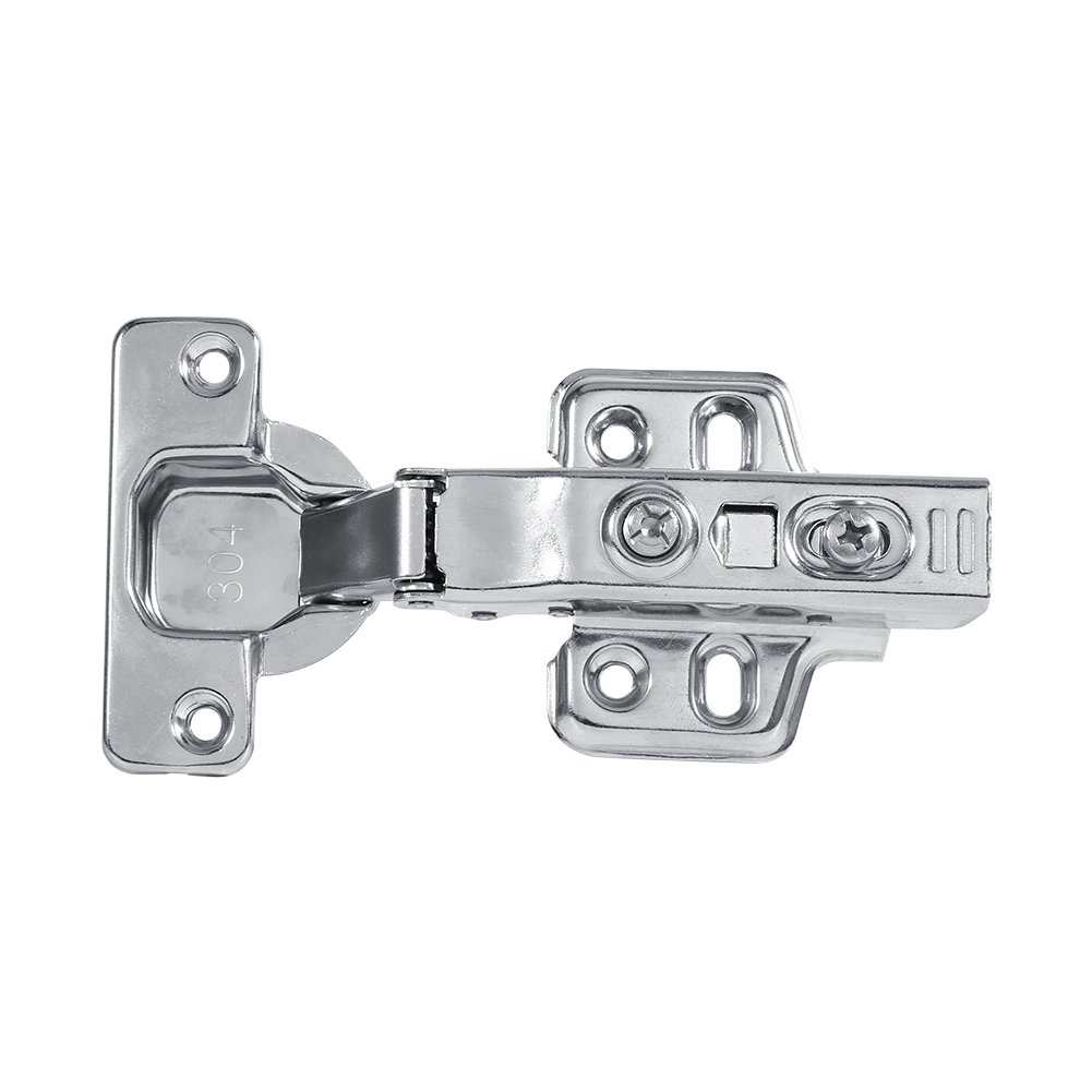 3 Types Stainless Steel Hydraulic Cabinet Hinges - 90° Adjustable Concealed Hinges for Furniture Cupboard & Face Frame Doors (Full Overlay) | Perfect for Kitchen Cabinets, Wardrobes & Storage Units