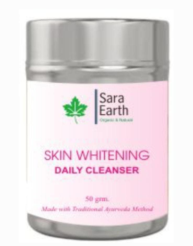 Saraearth Skin Brightening Cleanser - Gentle Daily Face Wash Powder for Glowing Skin, No Scrub Needed, 50g | Perfect for Morning & Night Skincare Routine