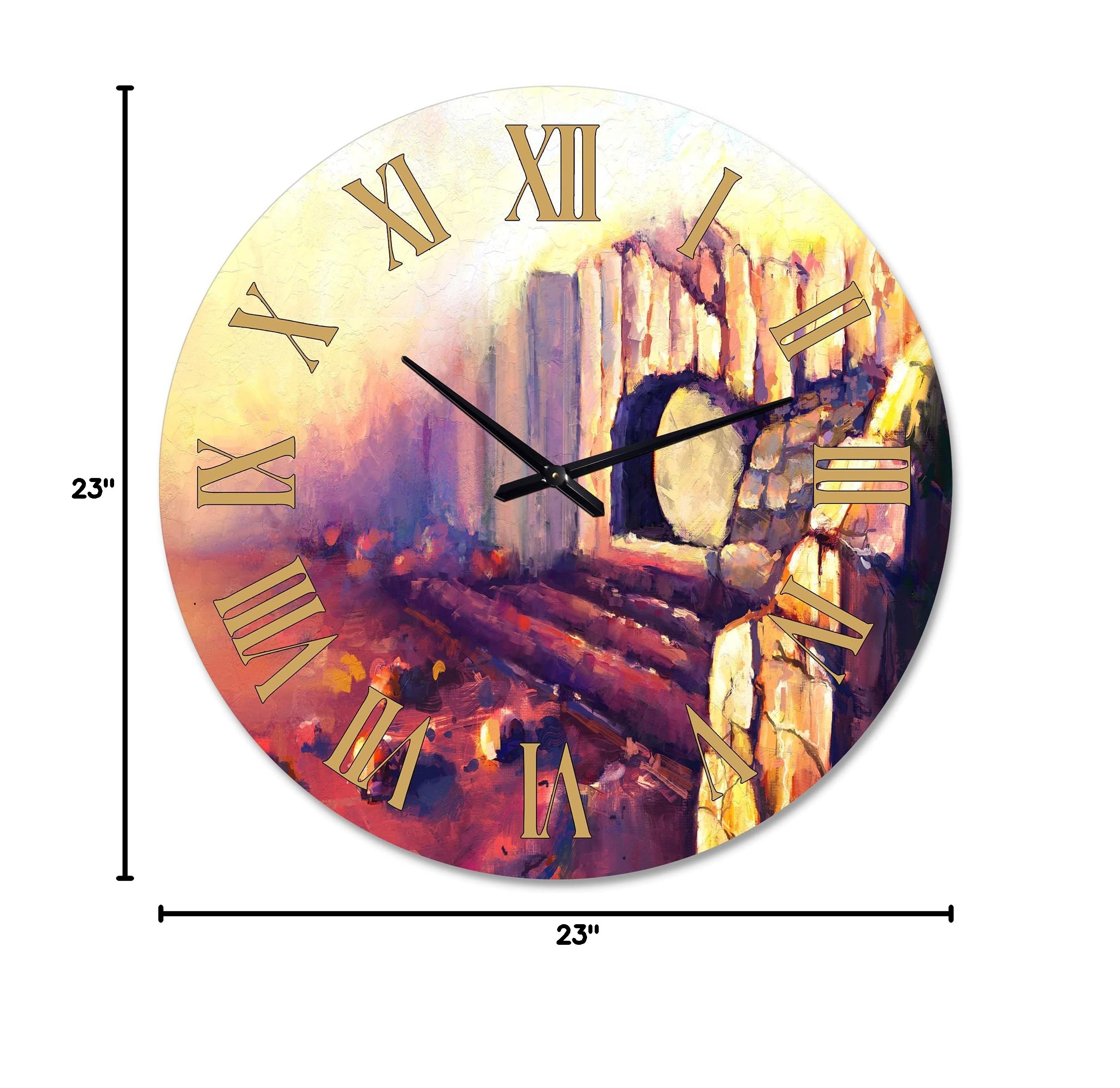 Resurrection Jesus Christ Traditional Wall Clock - Large Decorative Clock for Living Room, Bedroom, Office - Perfect for Home Decor & Gift Giving