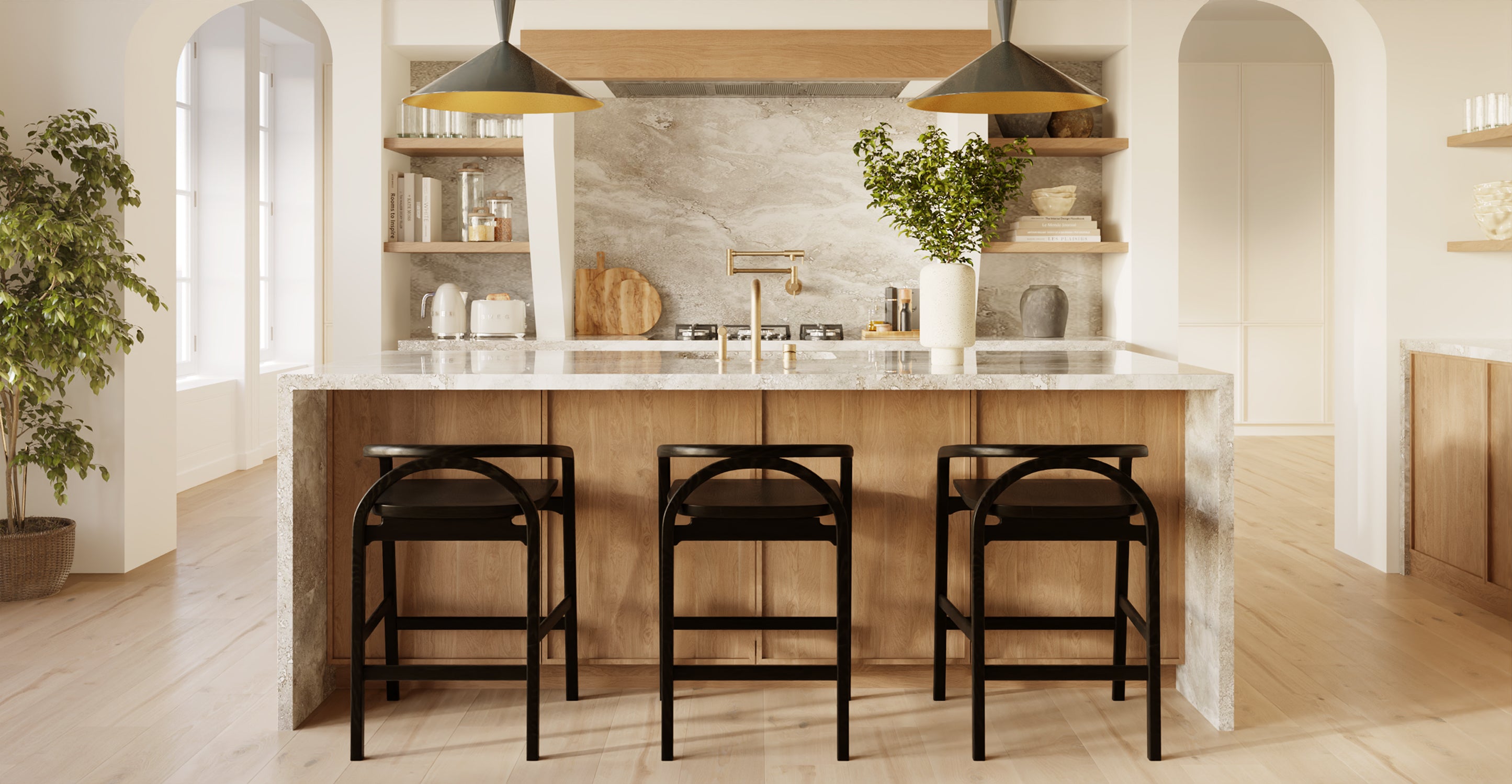 Yokohama Counter Stool - Adjustable Height Bar Stool with Cushion for Kitchen Island, Breakfast Nook & Home Bar - Modern Dining & Seating Furniture