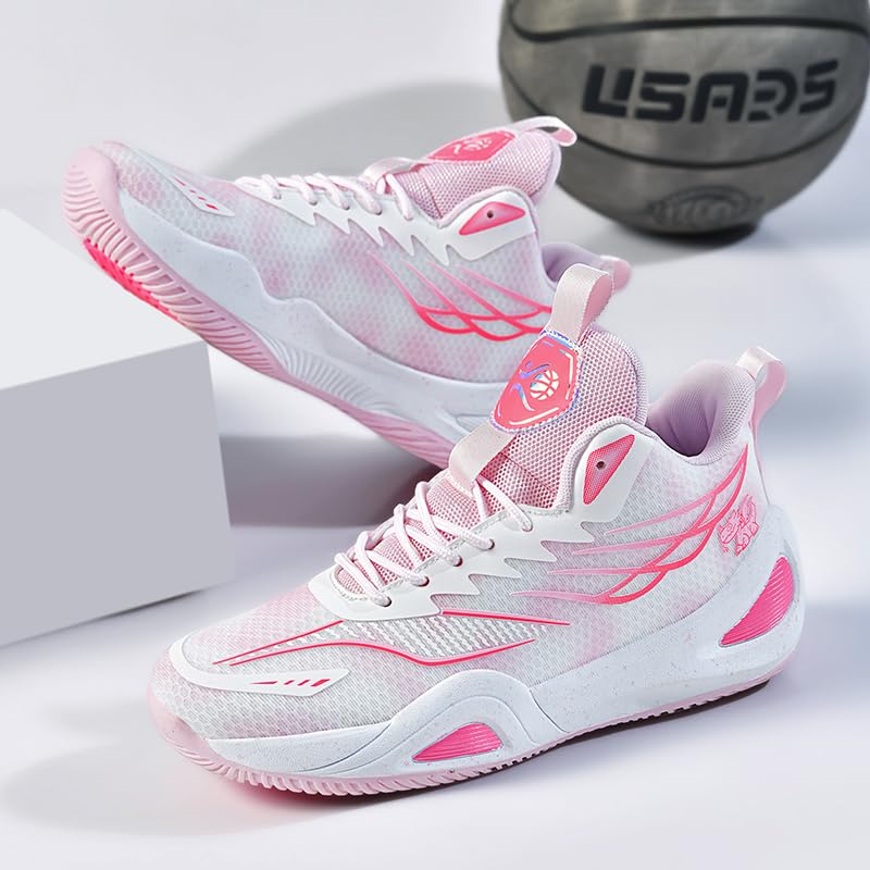 **Breathable High Top Basketball Shoes for Men & Women - Non-Slip Cushioned Sneakers for Outdoor Fitness, Workouts & Casual Wear**