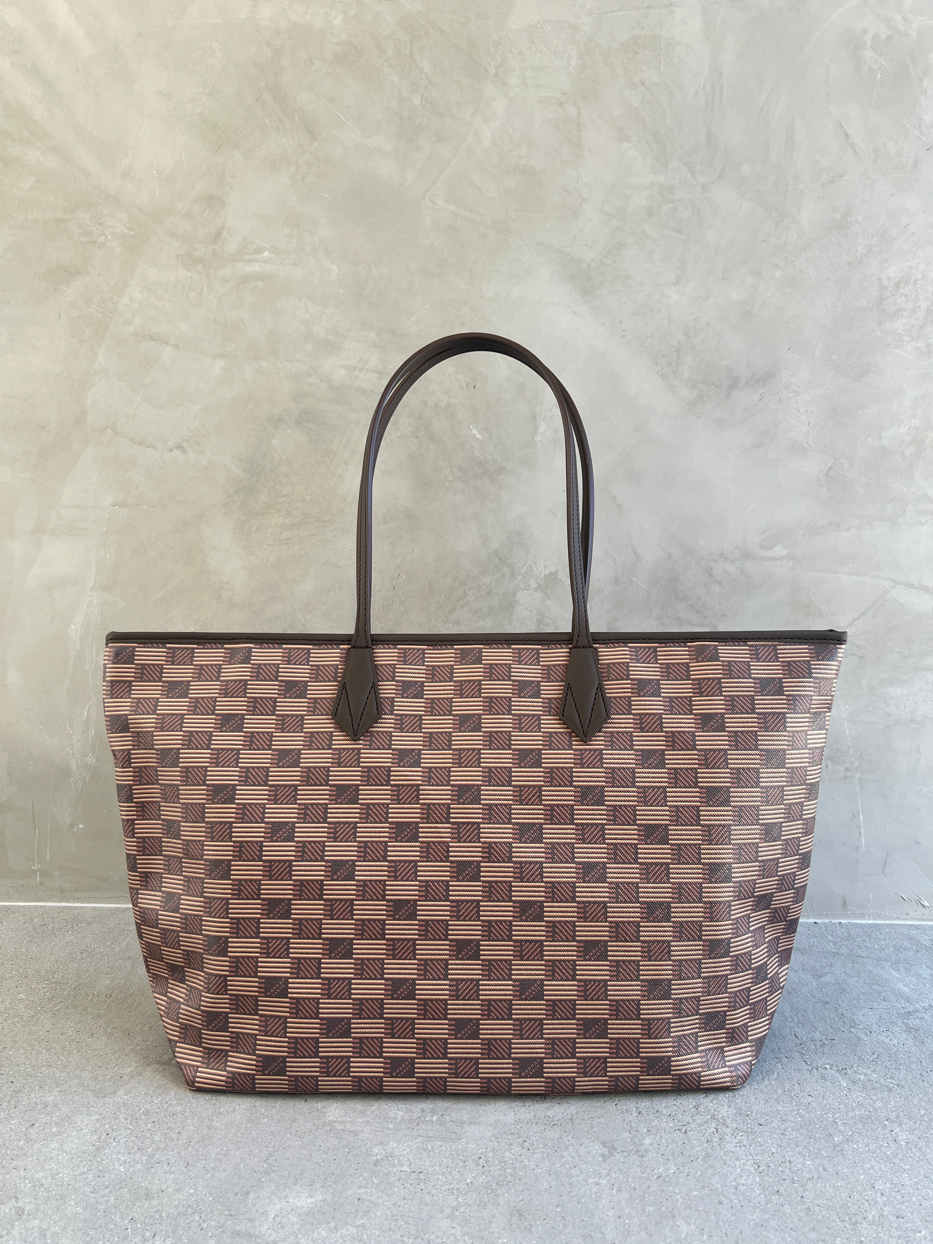Saint Tropez Zip Tote MM Handbag - Chocolate Brown Leather Shoulder Bag for Women | Perfect for Work, Travel & Everyday Use