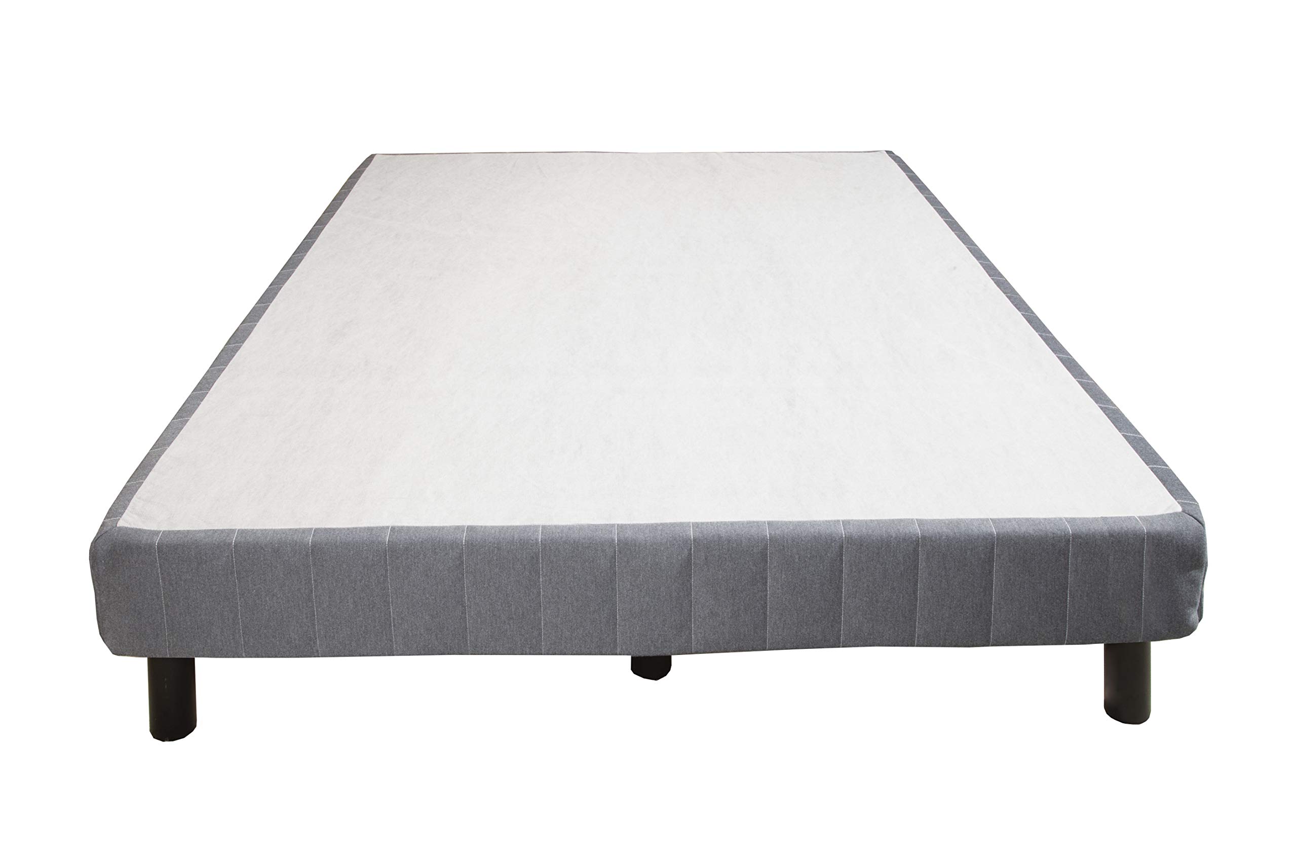 Hollywood Bed Frame with Reinforced Base Platform - Queen Size, Gray - Sturdy Metal Frame for Modern Bedrooms & Guest Rooms