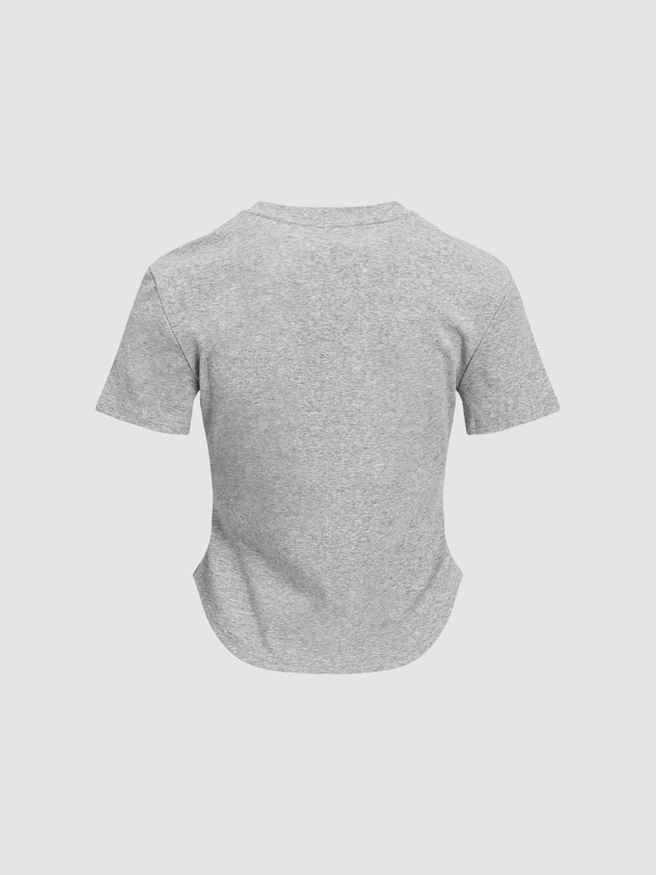 Cut Out Crew Neck Straight T-Shirt for Women - Casual Basic Tee for Everyday Wear | Perfect for Layering, Street Style & Lounge Outfits