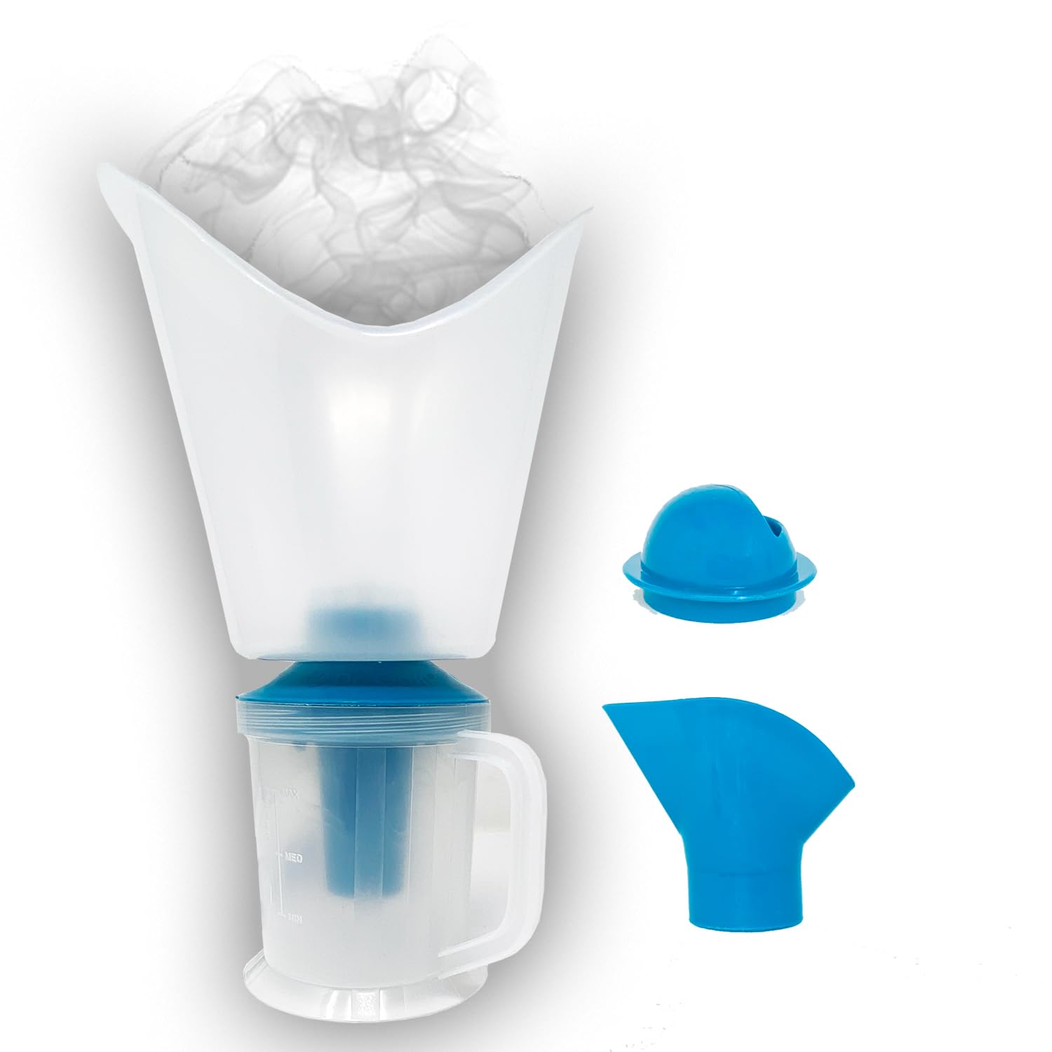 Dr. Odin OSV 101 Single Layer Steamer Vaporizer for Cold, Cough & Sinus Relief | Facial Steam Inhaler for Congestion & Breathing Support | Portable Personal Steam Therapy Device for Home & Travel (White & Blue)