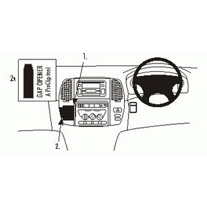 ClicOn No Holes Angled Dash Mount for Toyota LandCruiser 100 (2002-2007) - Secure Phone Holder for Off-Road Adventures & Daily Commute