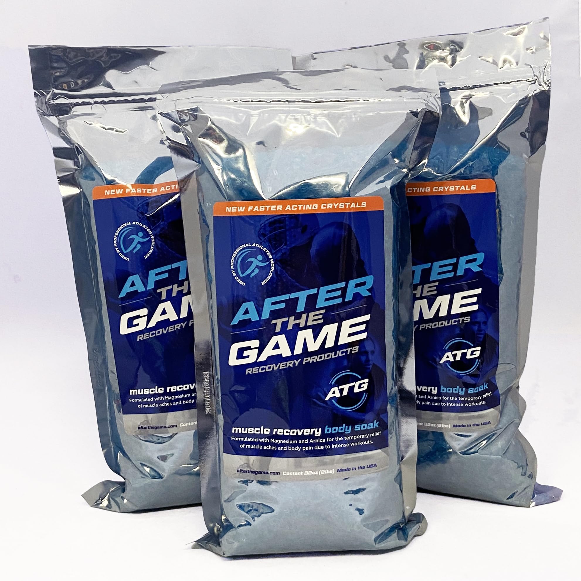 32oz Magnesium Soaking Crystals 3 Pack - Post-Workout Recovery & Relaxation