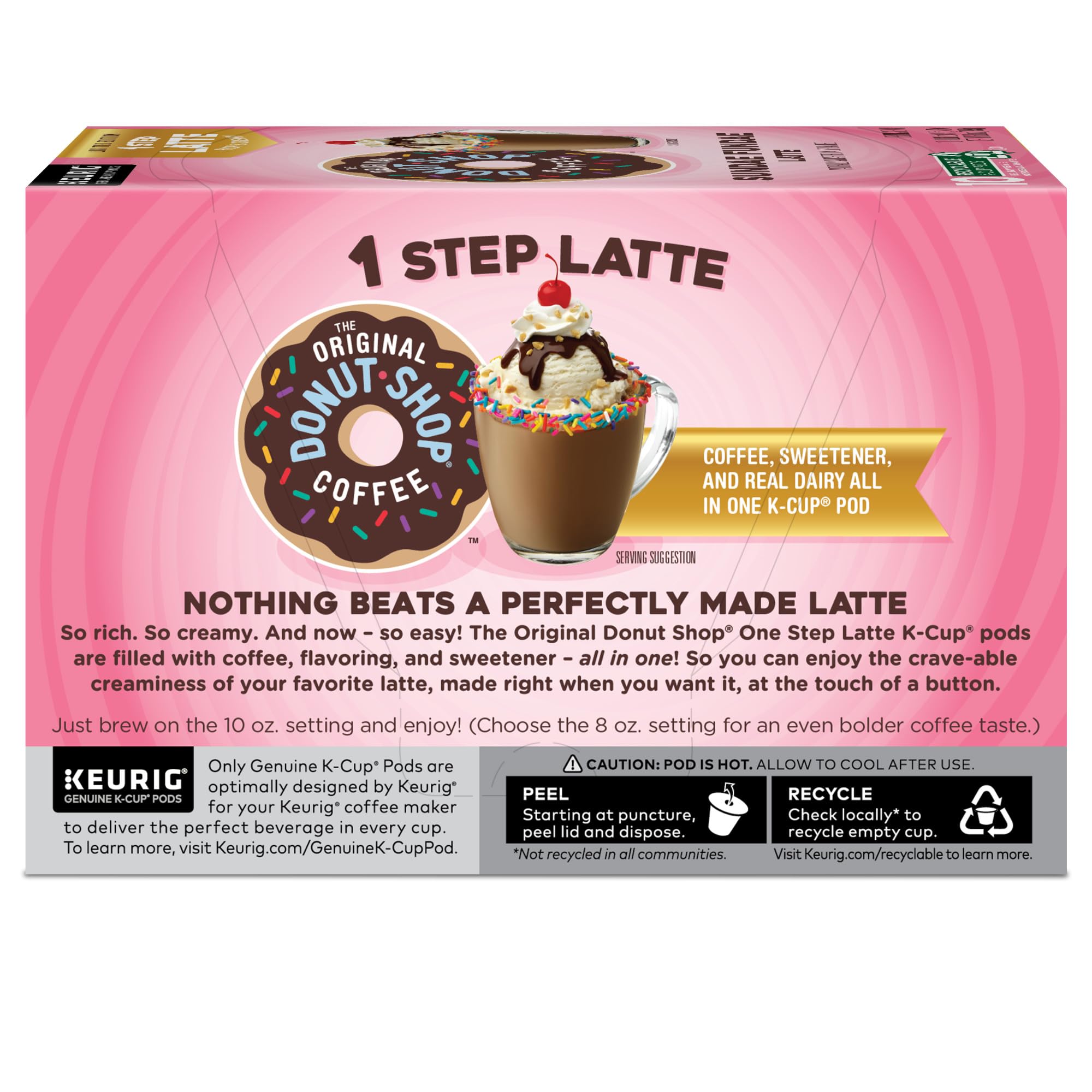 The Original Donut Shop Sundae Fundae One-Step Latte - Keurig Single Serve K-Cup Pods, 60 Count (6 Packs of 10) - Perfect for Office Coffee Breaks & Home Morning Routines