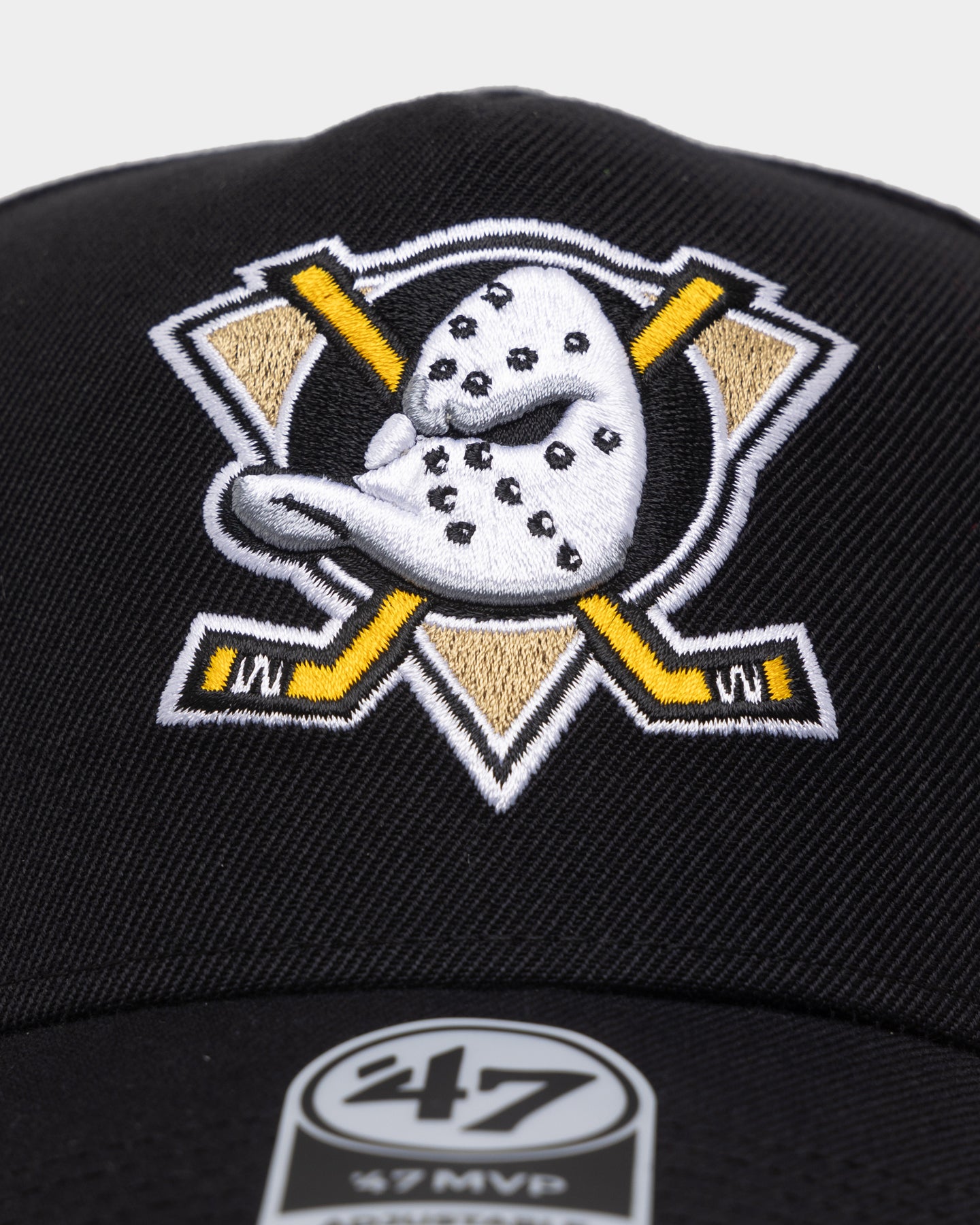47 Brand Anaheim Ducks Replica MVP DT Snapback Hat - Black/Orange Official NHL Hockey Cap for Men & Women - Perfect for Games, Tailgating & Fan Collections