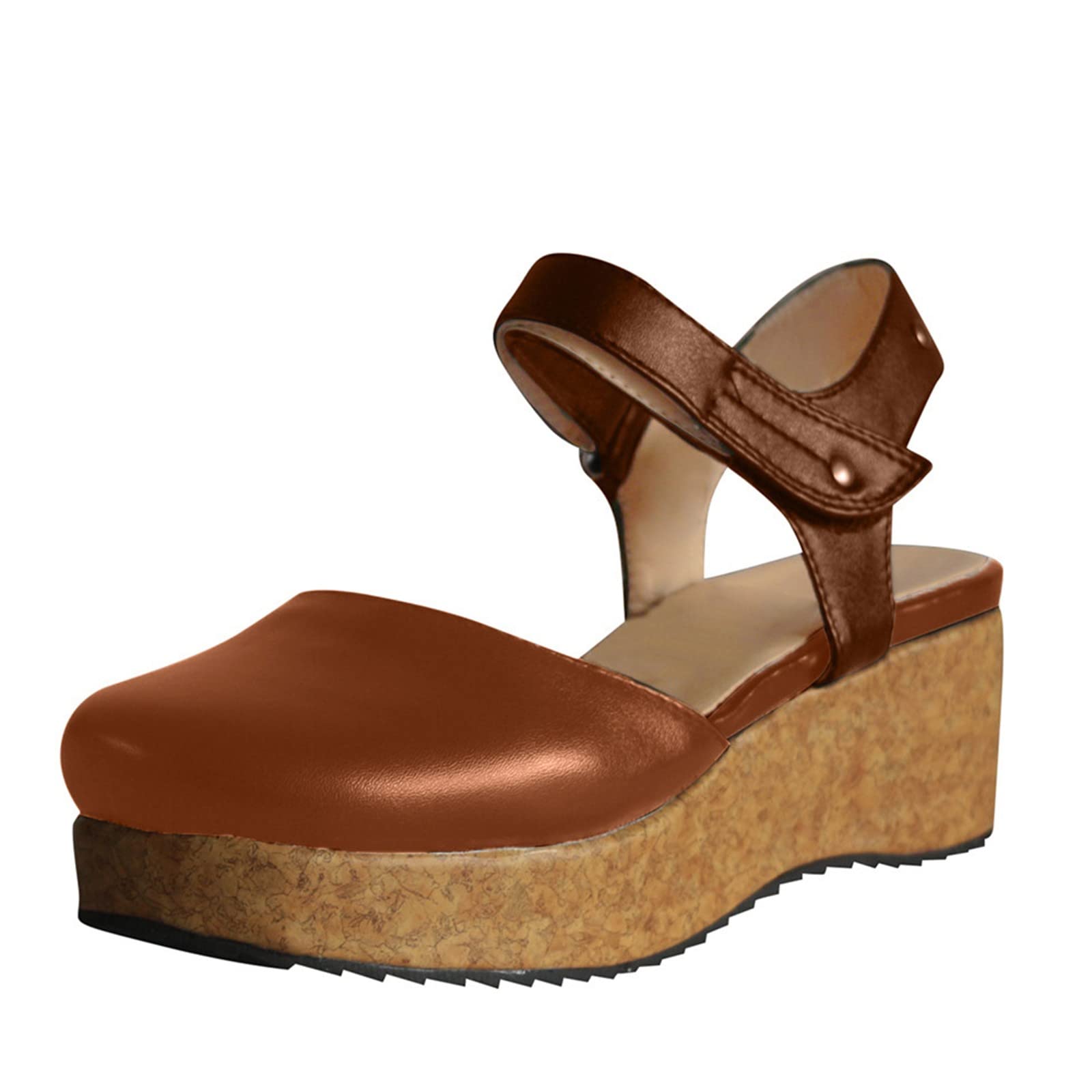 Women's Low Wedge Sandals - Roman Style Fashion Sandals with Elastic Strap & Breathable Design for Work, Walking & Summer Outfits | Comfortable Ladies Casual & Office Sandals