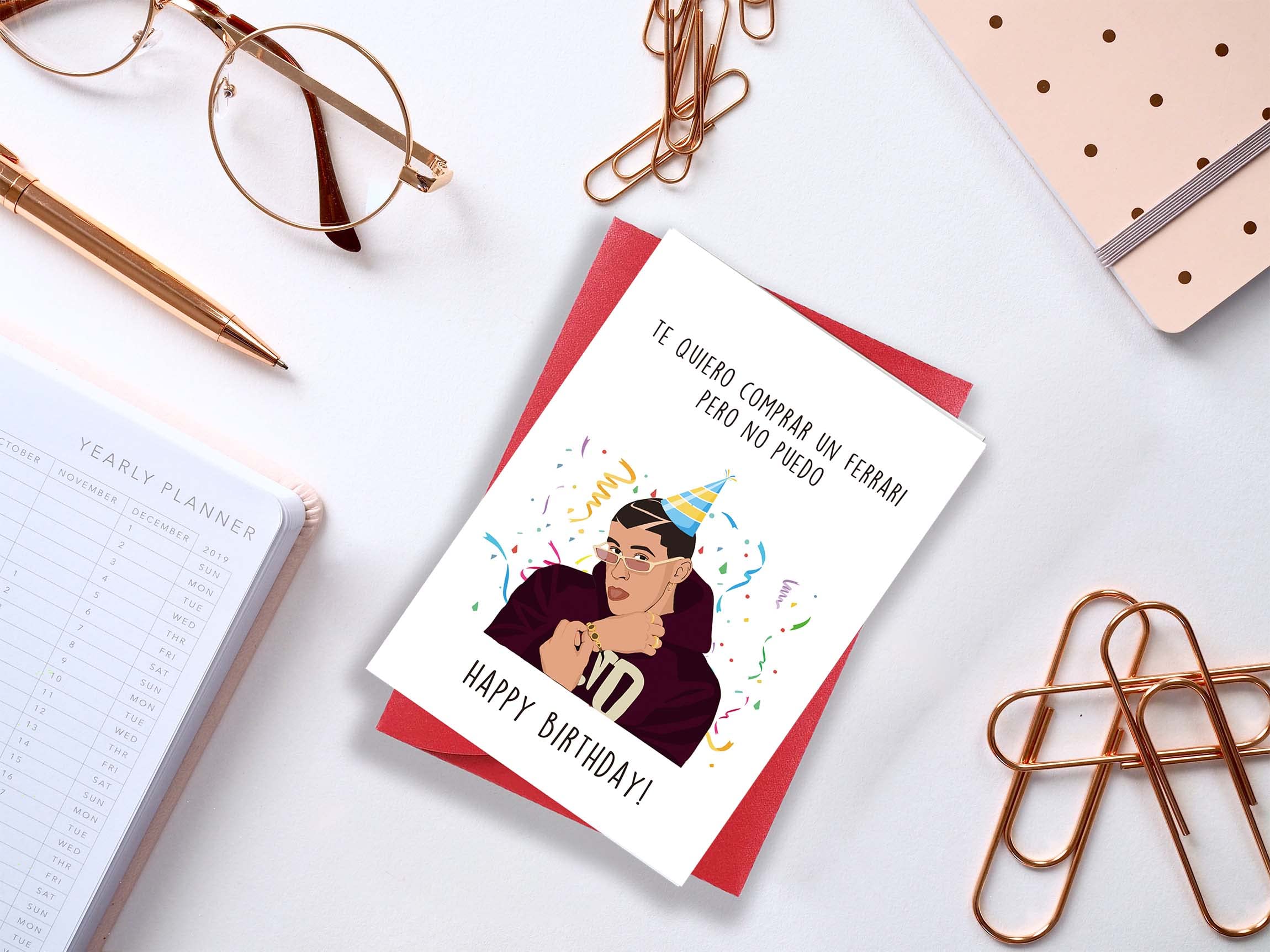 Funny Bad Bunny Birthday Card for Him Her - Perfect Party Gift