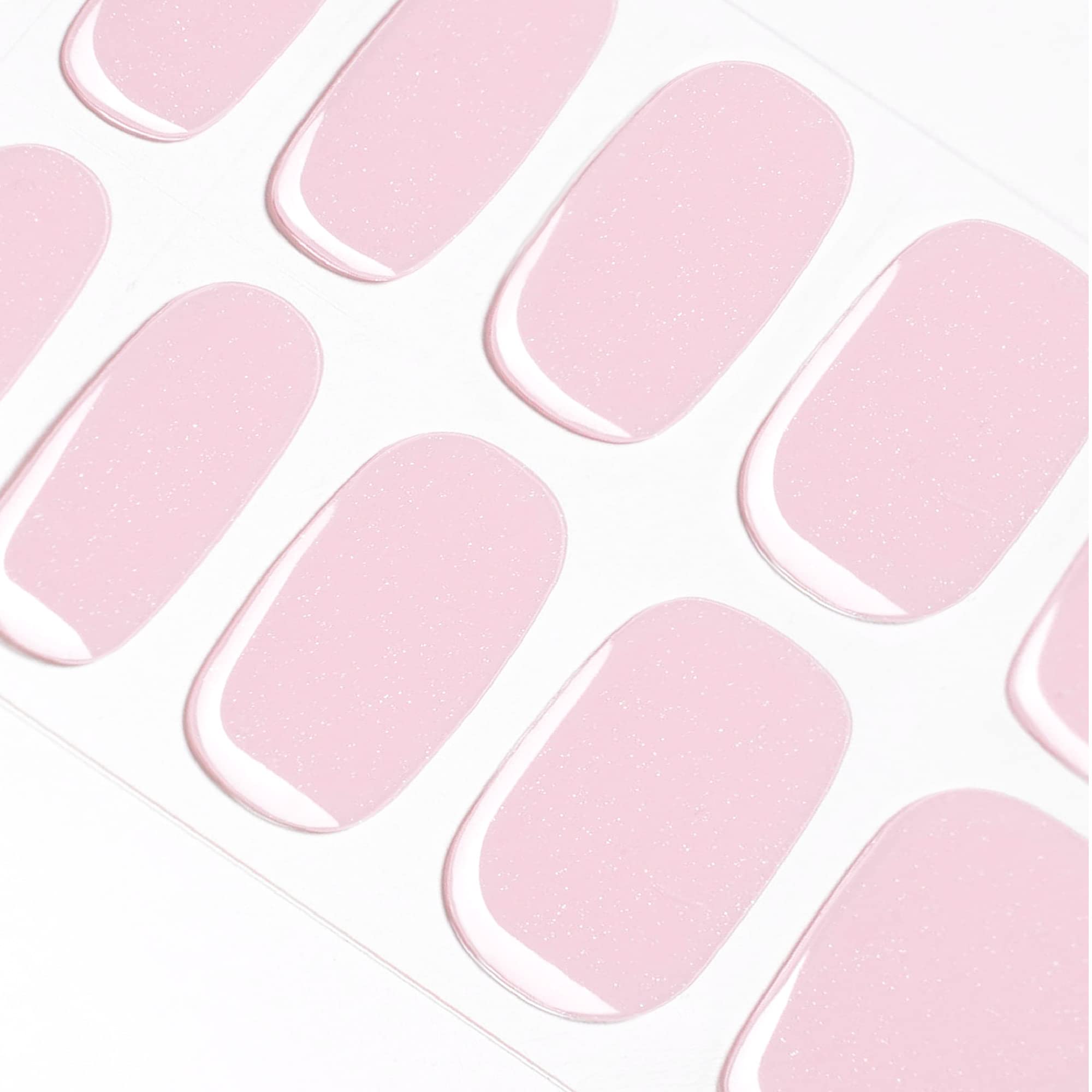 DANNI & TONI Semi Cured Gel Nail Strips - Sweet Pink Solid Color Nail Wraps Kit with 28 Stickers | DIY Salon-Quality Manicure at Home | Perfect for Parties, Weddings & Everyday Wear