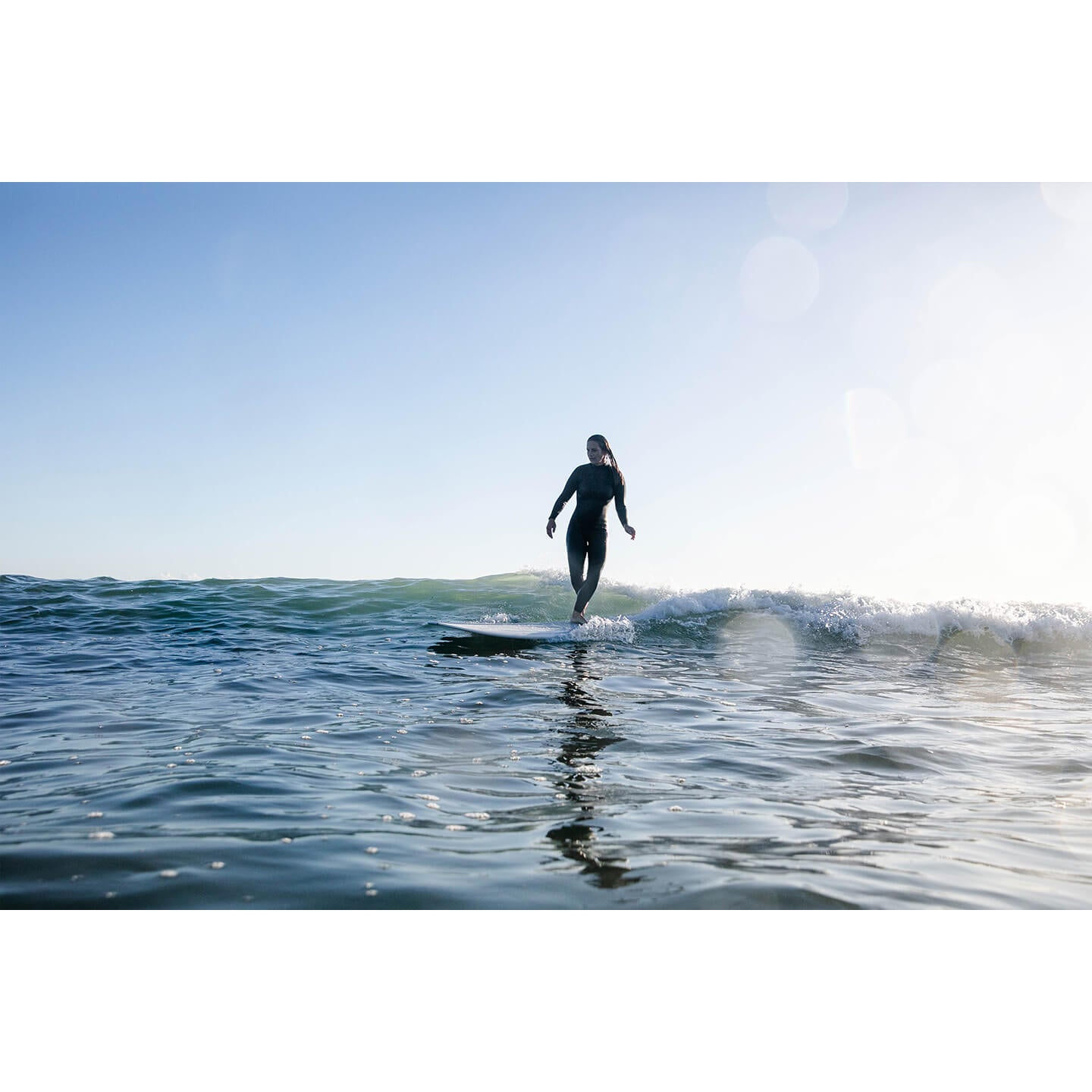 Modern Golden Rule 9'6 Pinlines PU Surfboard - Premium Sunrise Design for Wave Riding | Perfect for Beginners & Professional Surfers at Beach & Ocean