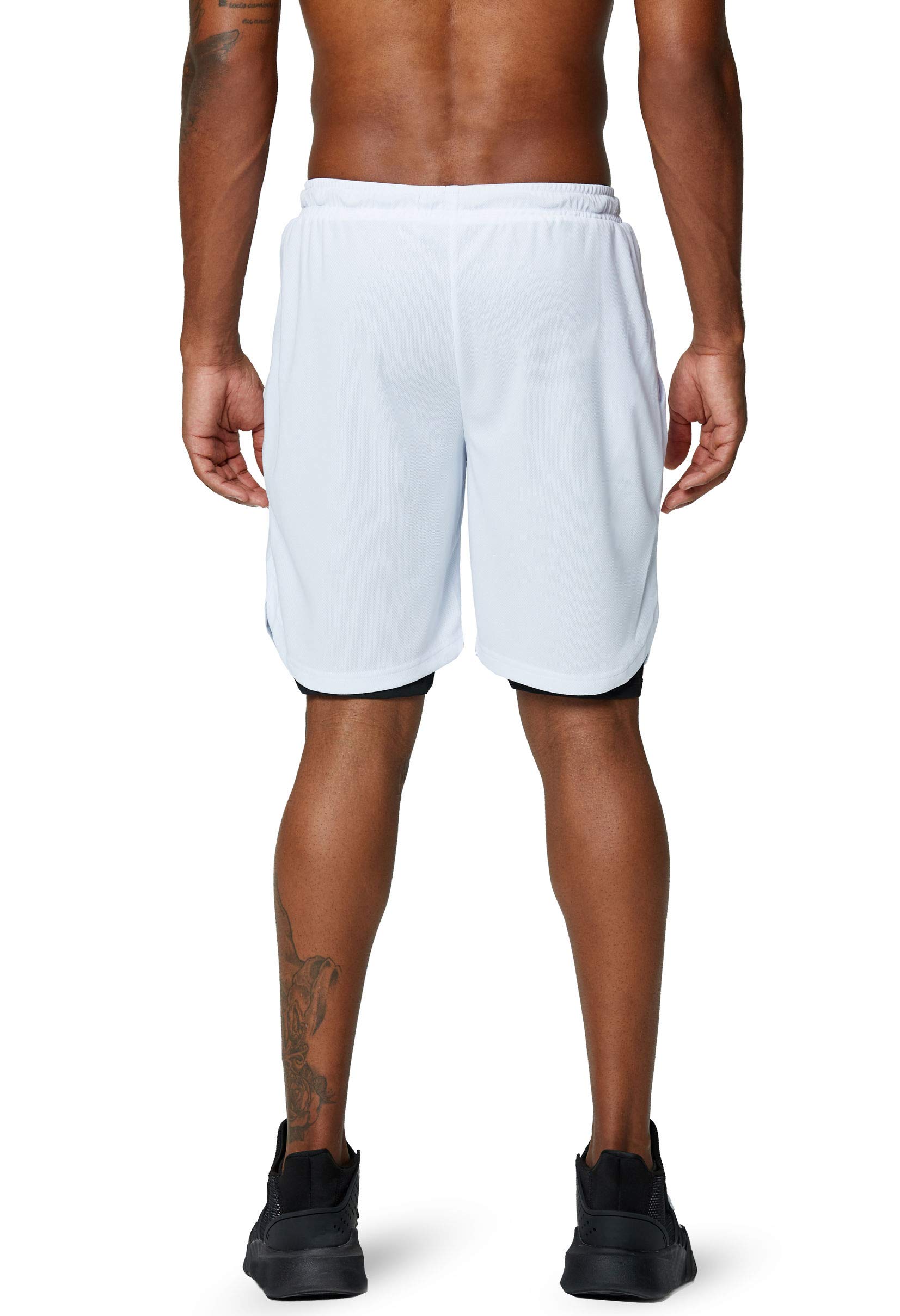 Pinkbomb Men's 2-in-1 Running Shorts with Phone Pocket - Quick Dry Gym Workout Shorts for Men | Perfect for Jogging, Training & Outdoor Activities