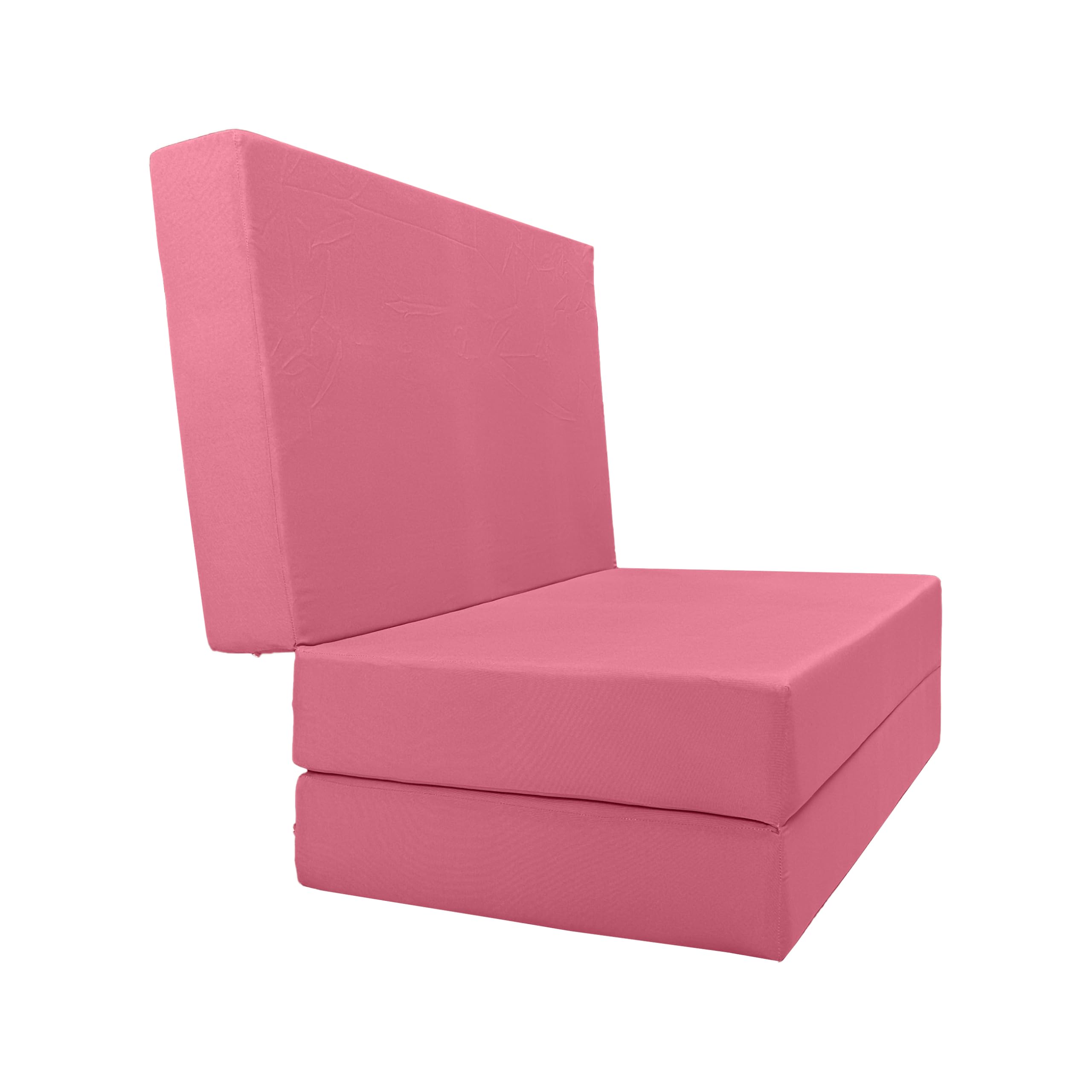 D&D Pink Shikibuton Trifold Futon Bed - Convertible Ottoman & Folding Mattress 75