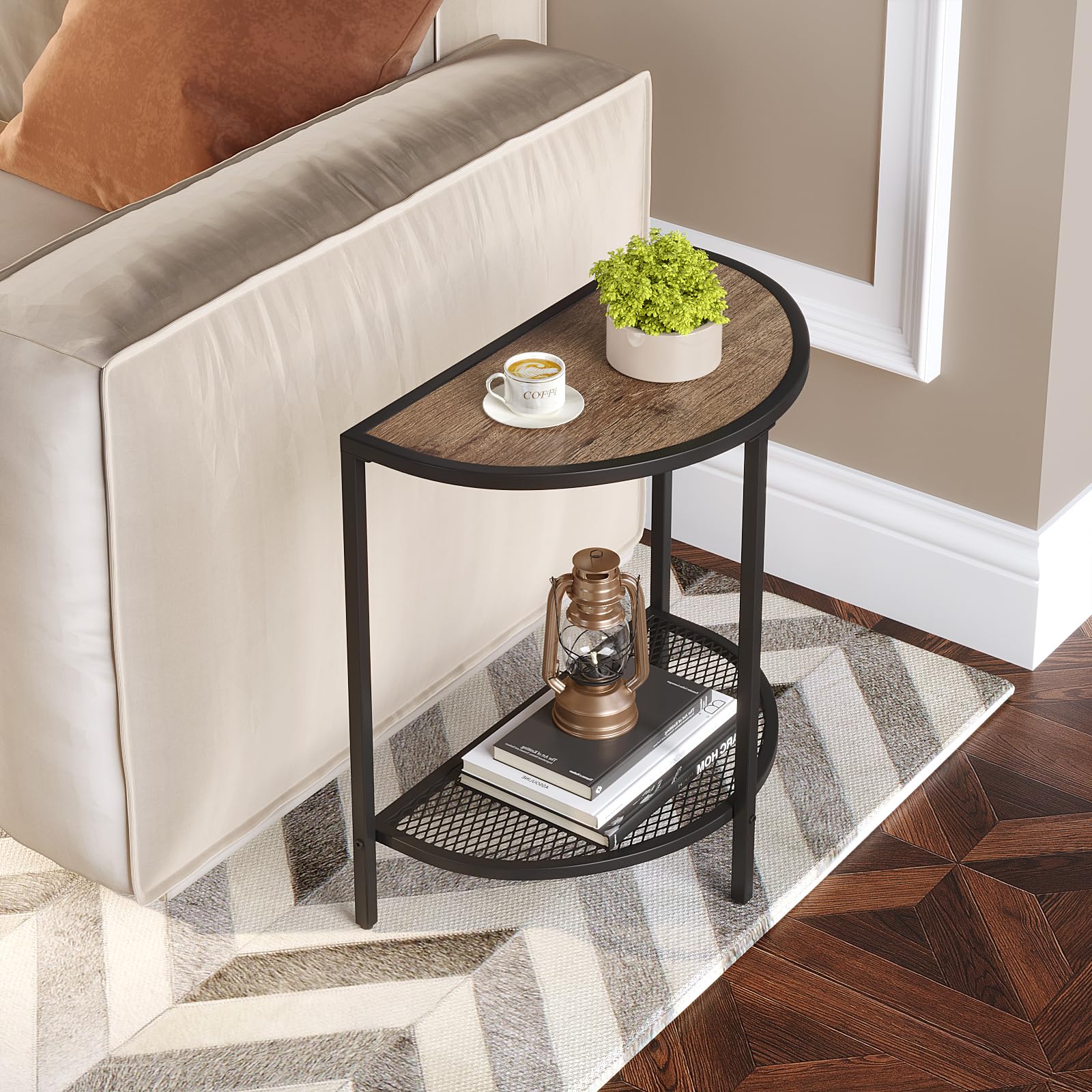 SAYGOER Small Half Moon Side Table - 19.7