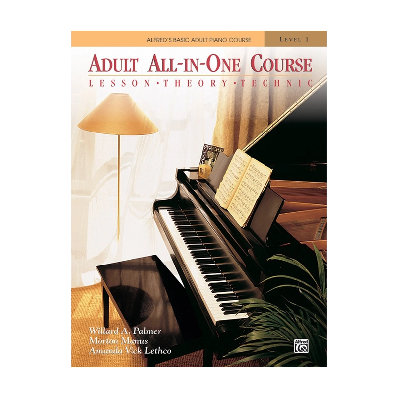 Alfred's Basic Adult All-In-One Piano Course Book 1 - Learn Piano for Beginners with Comprehensive Lessons, Music Theory & Techniques | Perfect for Self-Study, Adult Learners & Home Practice