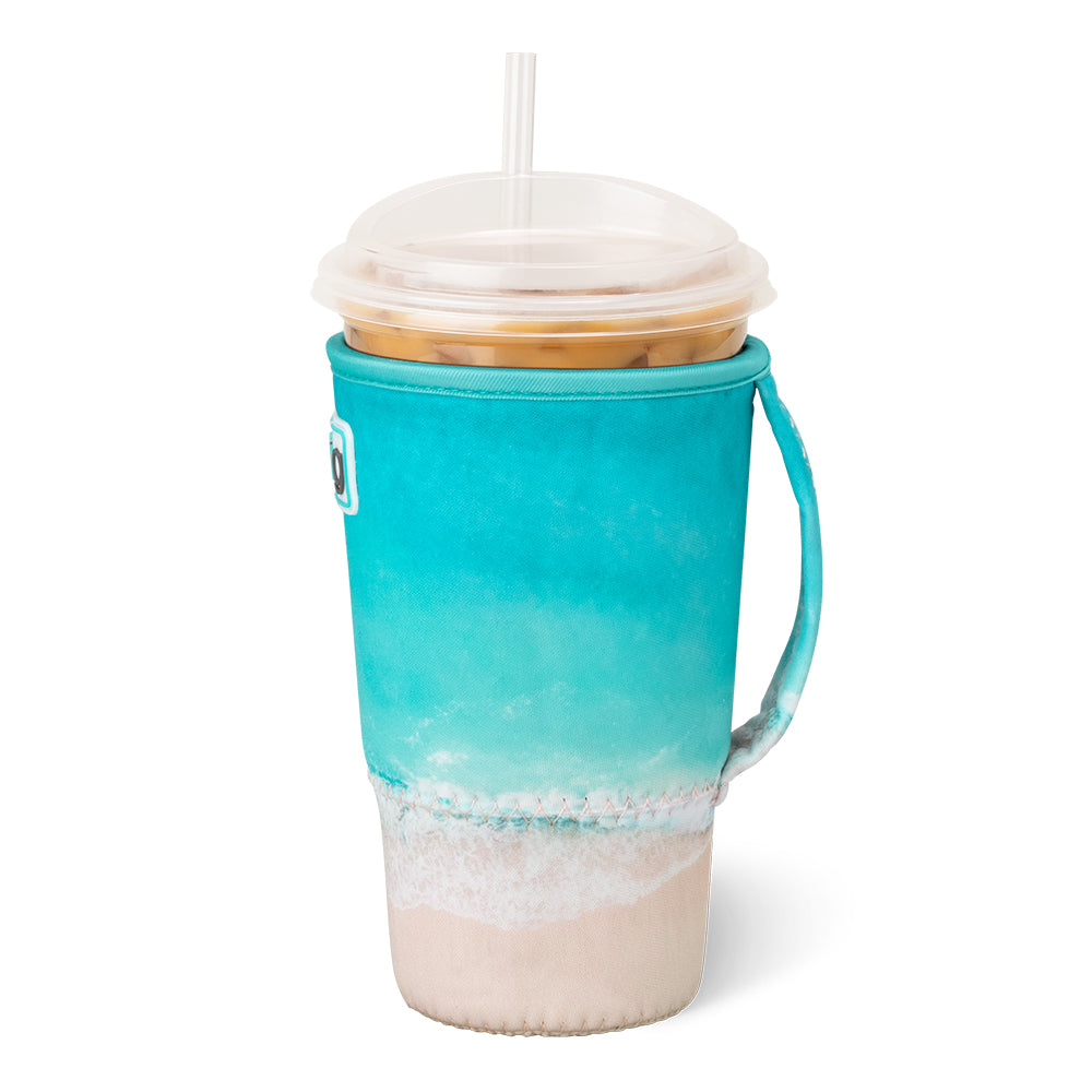 High Tide Large Iced Cup Coolie - 20oz Insulated Tumbler with Lid & Straw for Cold Drinks - Perfect for Beach, Pool Parties and Summer Outdoor Activities