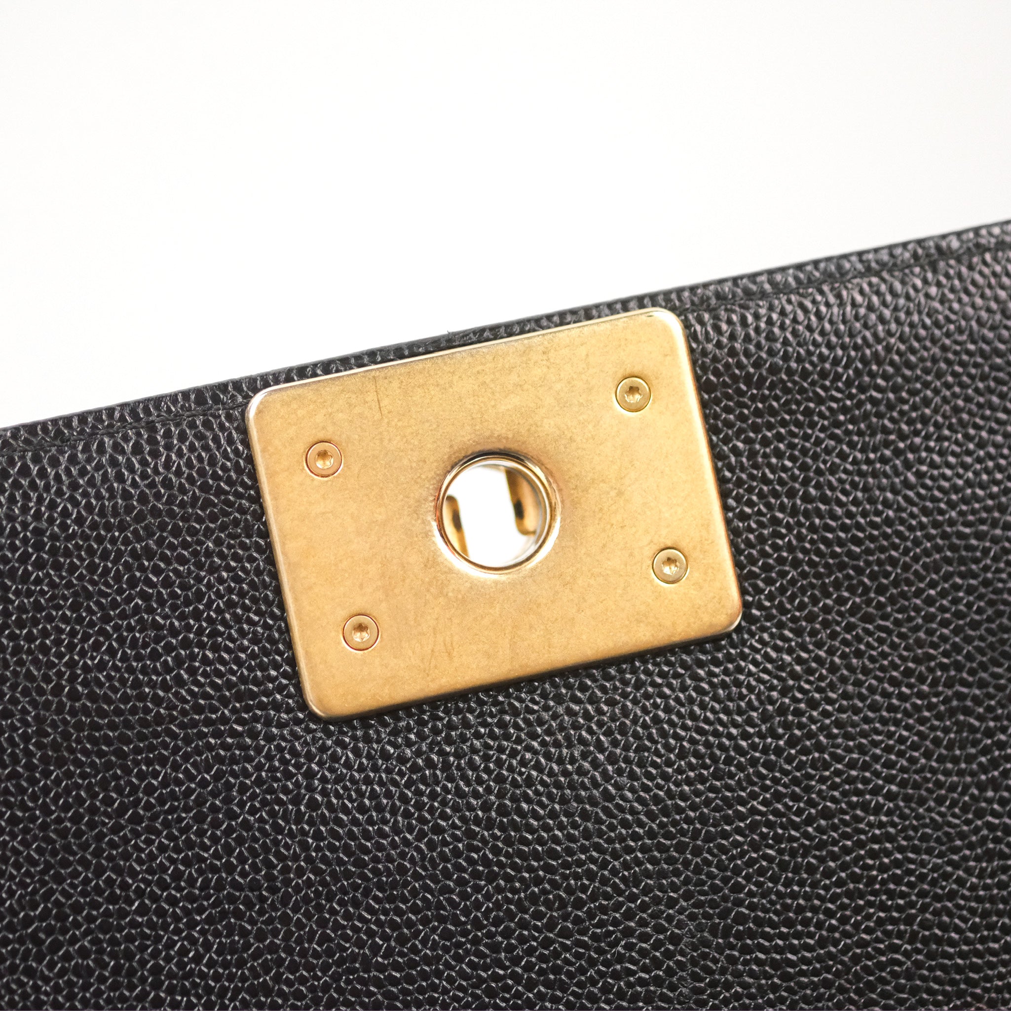 Chanel Chevron Medium Boy Bag in Black Caviar Leather with Aged Gold Hardware - Luxury Crossbody Bag for Women, Perfect for Evening Events & Parties