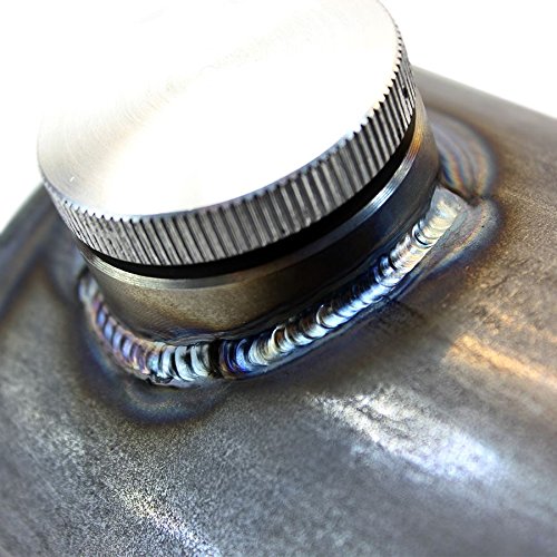 TC Bros 5 Inch Round Chopper Oil Tank with Flat Ends - Universal Fit for Harley Davidson & Custom Motorcycles - Perfect for Bobber & Chopper Bike Builds