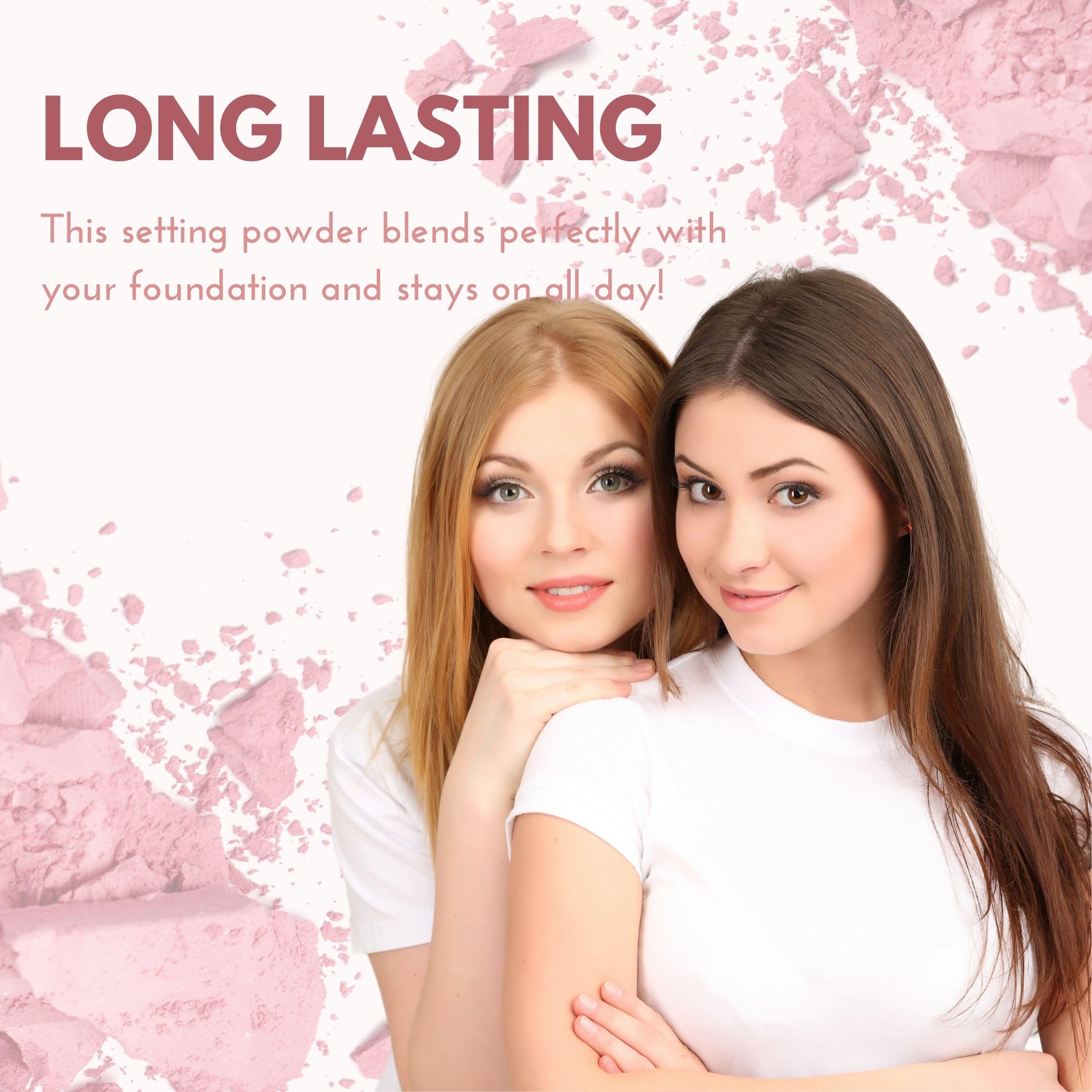 Luminance Milano Pink Setting Powder - Beauty Blurring Powder for All Skin Tones (04#) | Matte Finish & Oil Control | Perfect for Daily Makeup & Photo Shoots