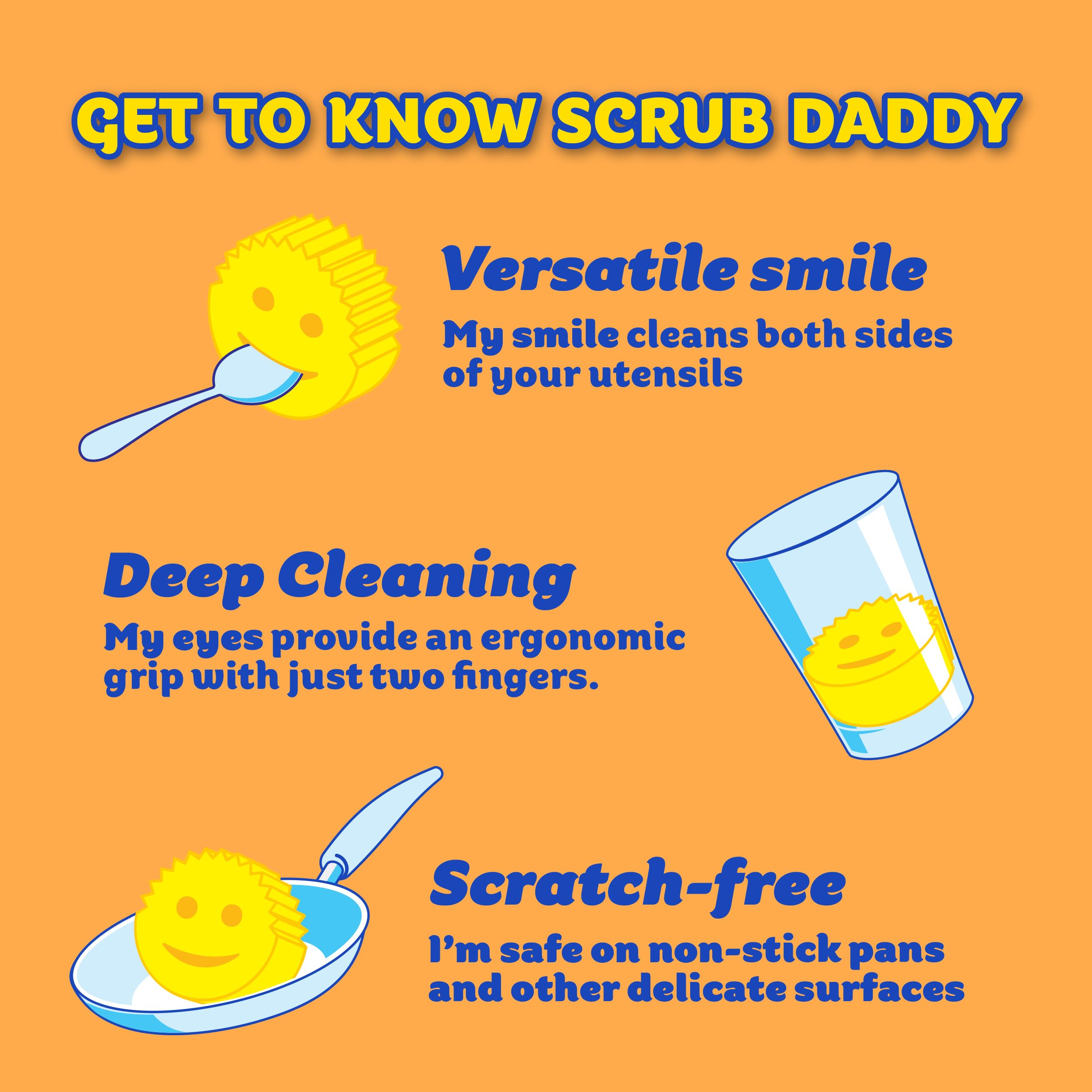 Scrub Daddy & Scrub Mommy Sponges with Cif All-Purpose Cleaner | Non-Scratch Kitchen & Bathroom Cleaning Sponges | Multipurpose Scrubber & Cleaning Cream | Complete Cleaning Kit for Dishes, Sinks, Tiles & Household Surfaces