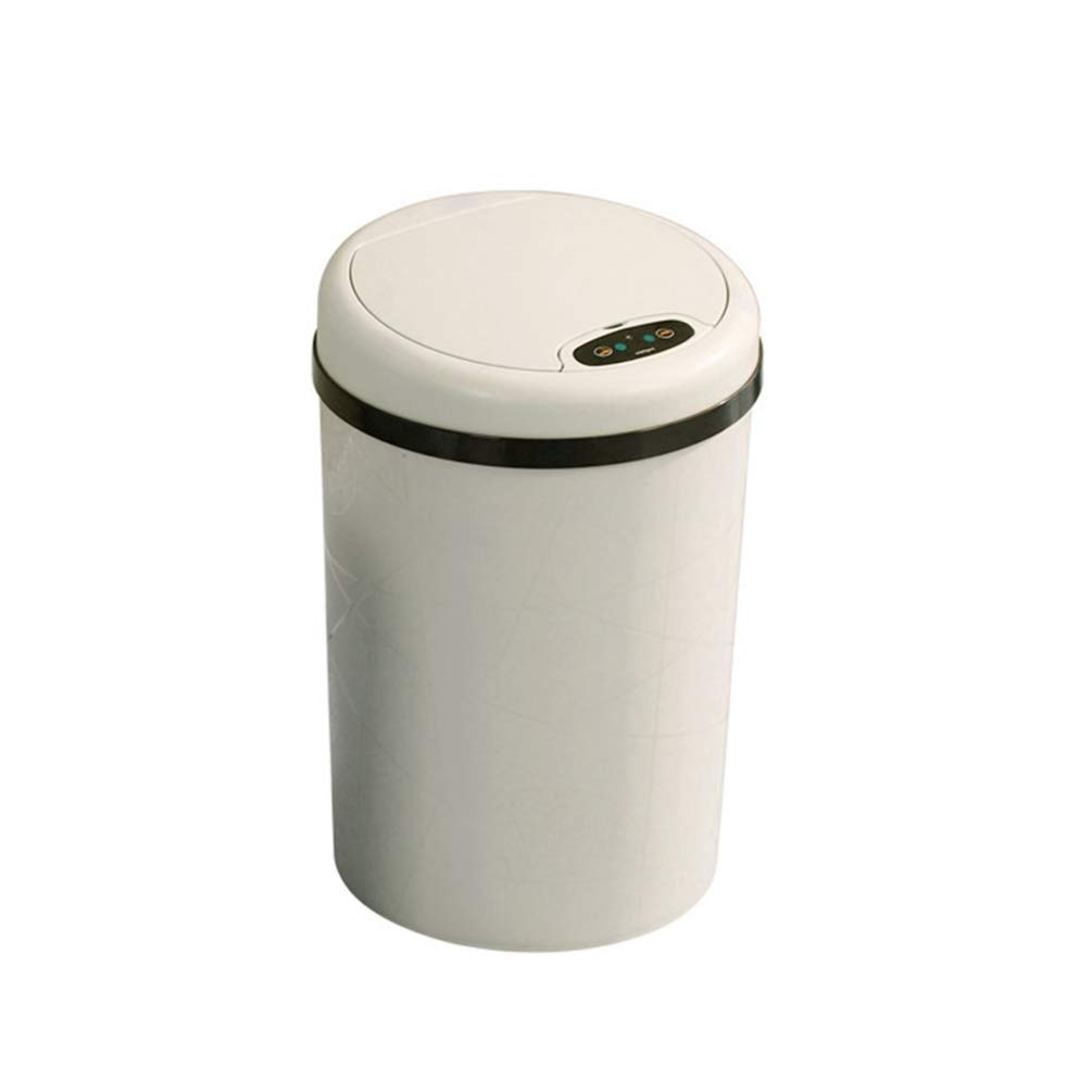 DOITOOL Automatic Sensor Trash Can - Touchless Smart Waste Bin for Home, Kitchen, Bathroom & Office - Motion Activated, No Battery Needed (Apricot, Large Size) - Perfect for Hygienic Waste Disposal in Living Rooms, Restaurants & Hotels