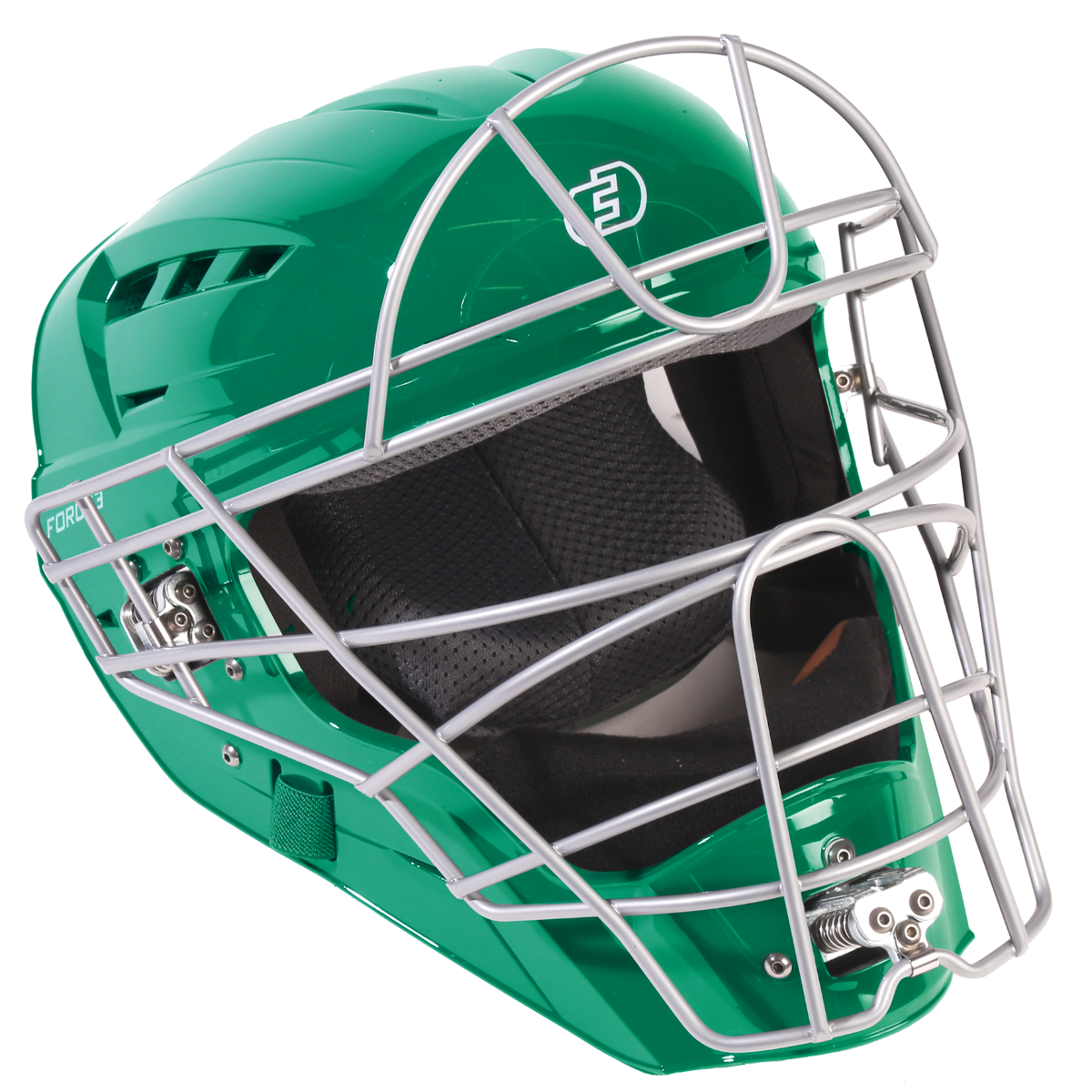 FORCE3 XS3® PRO Catchers Helmet - NOCSAE Certified Gloss Finish Baseball Catcher's Mask for Youth & Adult Players - Perfect for Games, Training & Safety Protection