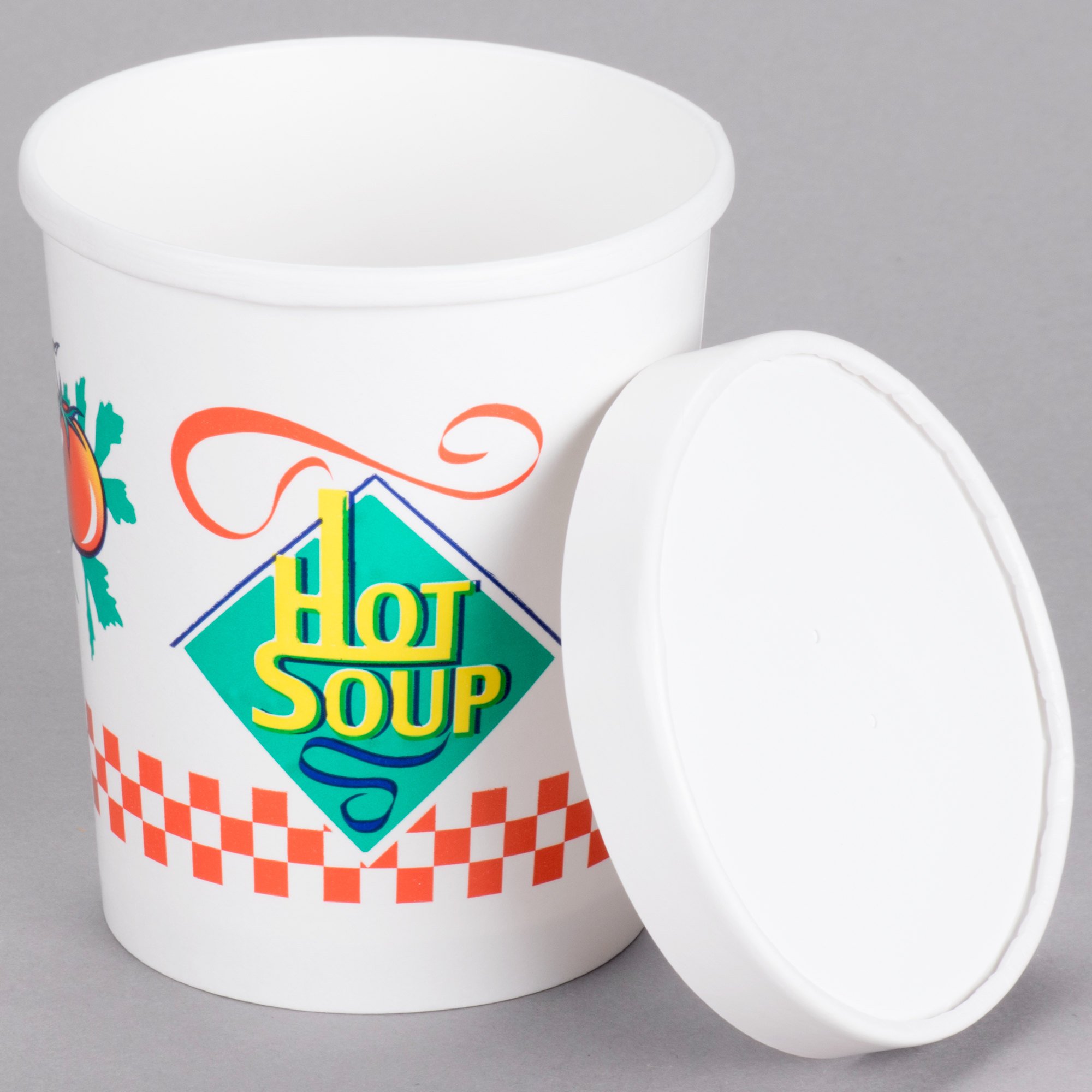 Dart Solo KH32A-86926 32 oz Double Wall Insulated Hot Soup Cup with Vented Paper Lid - Bulk Pack of 250 | Perfect for Restaurants, Cafes, and Catering Services - Keeps Soups & Hot Foods Warm for Hours