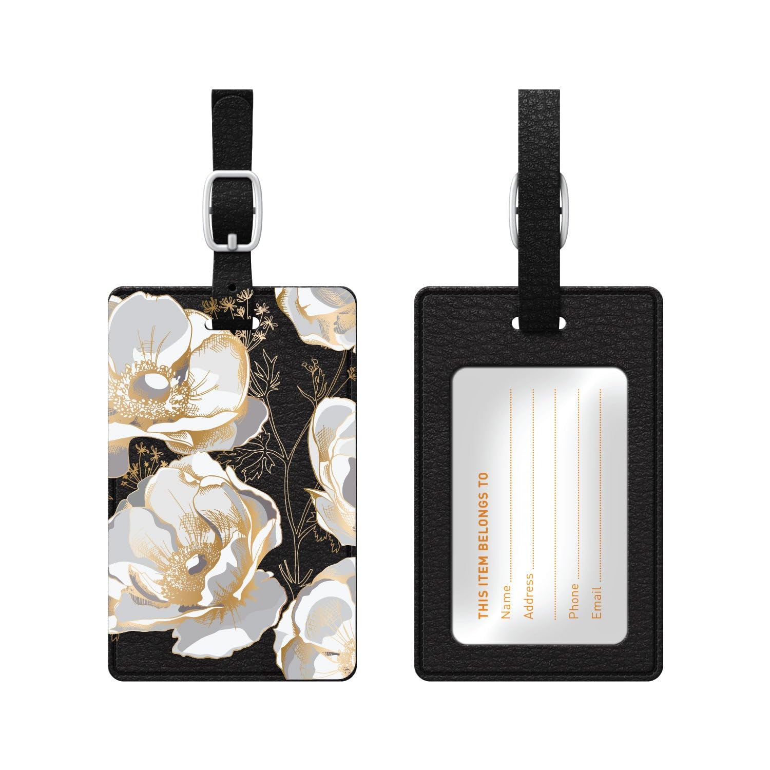 Water Lily Luggage Tags - Durable & Stylish Travel Accessories for Suitcases, Backpacks & Carry-Ons - Perfect for Airports, Vacations & Business Trips