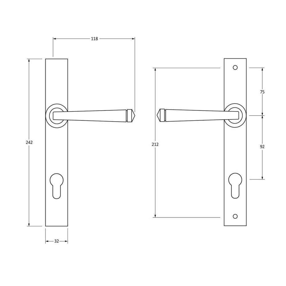 Premium Polished Stainless Steel Avon Multi-Point Lever Lock Door Handles - Secure Entry for Homes, Offices & Commercial Buildings