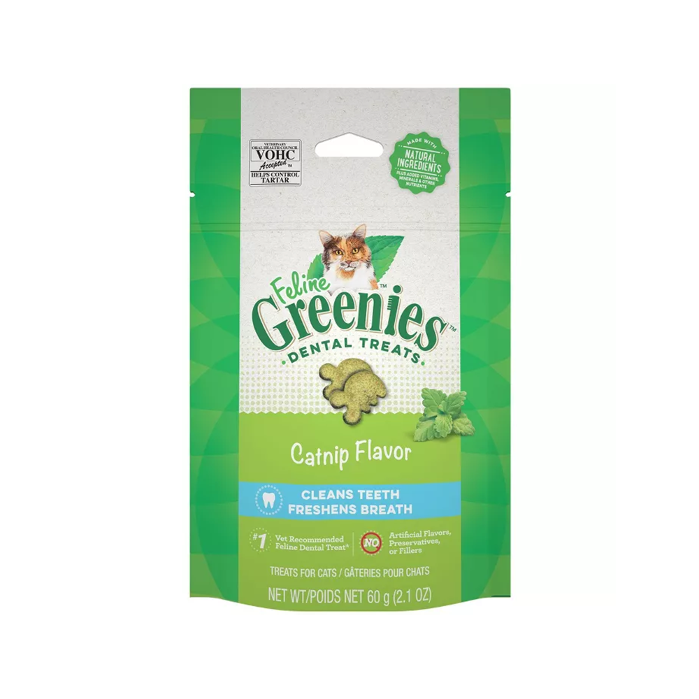 Organic Catnip Dental Treats for Cats - Natural Teeth Cleaning & Fresh Breath - Perfect for Playtime & Dental Care