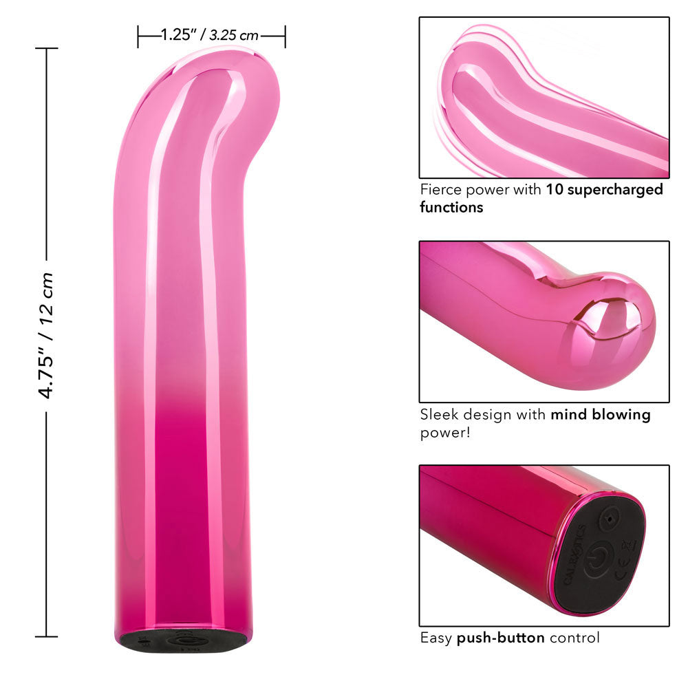 Glam G Vibe Curved G-Spot Vibrator for Women - Powerful Clitoral & G-Spot Stimulation - Waterproof Rechargeable Adult Toy - Perfect for Solo Play & Couples Foreplay