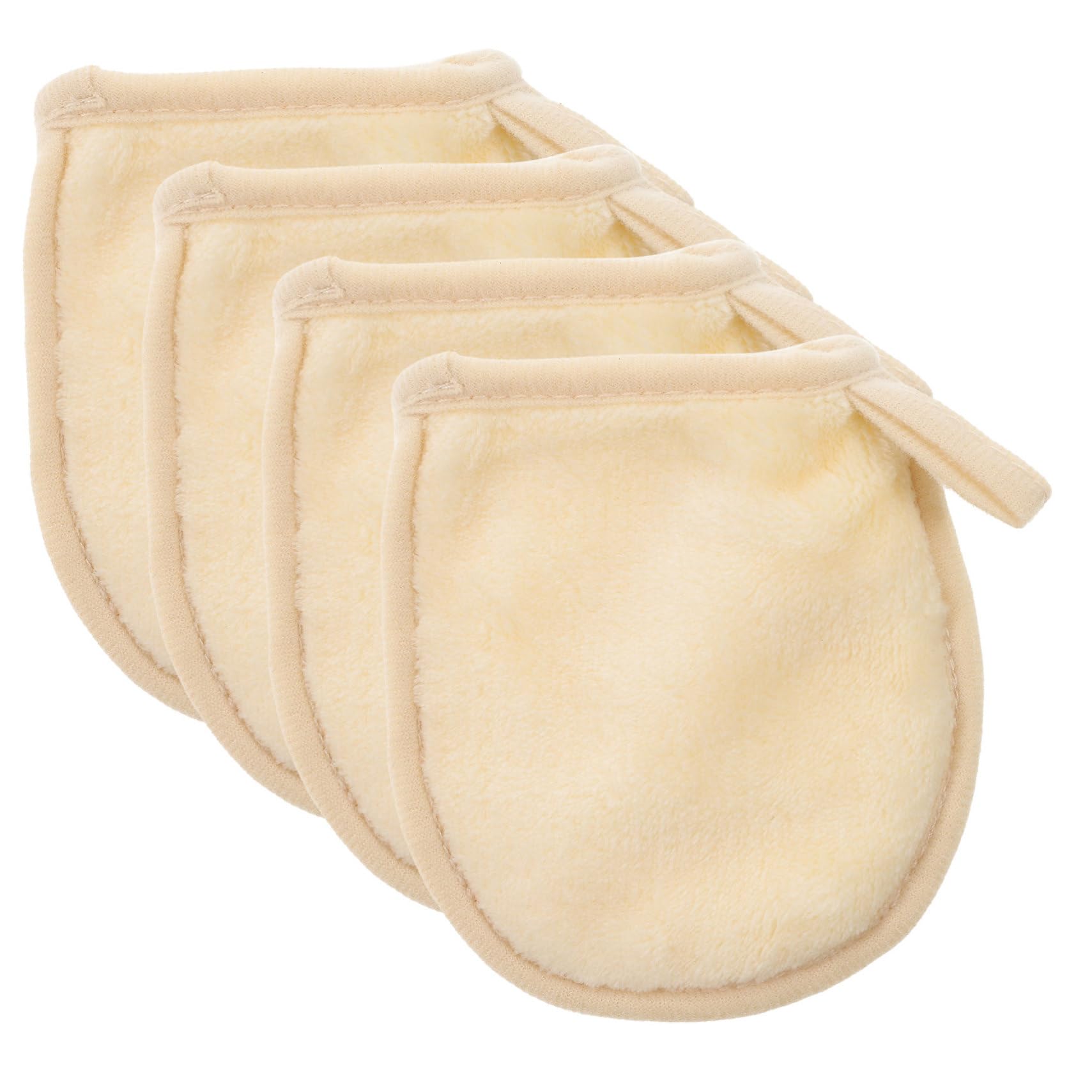 4pcs Reusable Facial Cleaning Gloves - Soft Makeup Remover Pads for Gentle Exfoliation & Cleansing | Eco-Friendly Face Washing Sponges for Sensitive Skin | Perfect for Daily Skincare & Travel