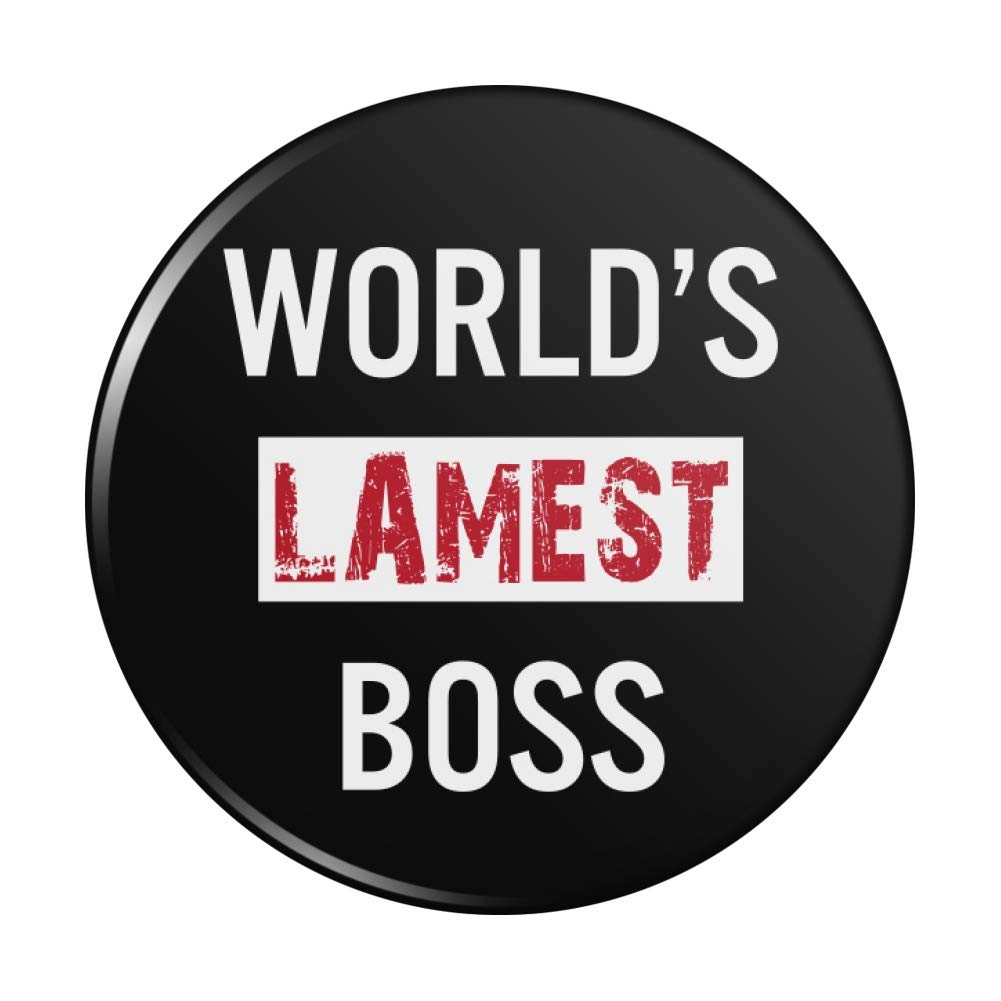 World's Lamest Boss Kitchen Refrigerator Locker Button Magnet - Funny Office Fridge Decoration for Coworkers & Boss Gifts
