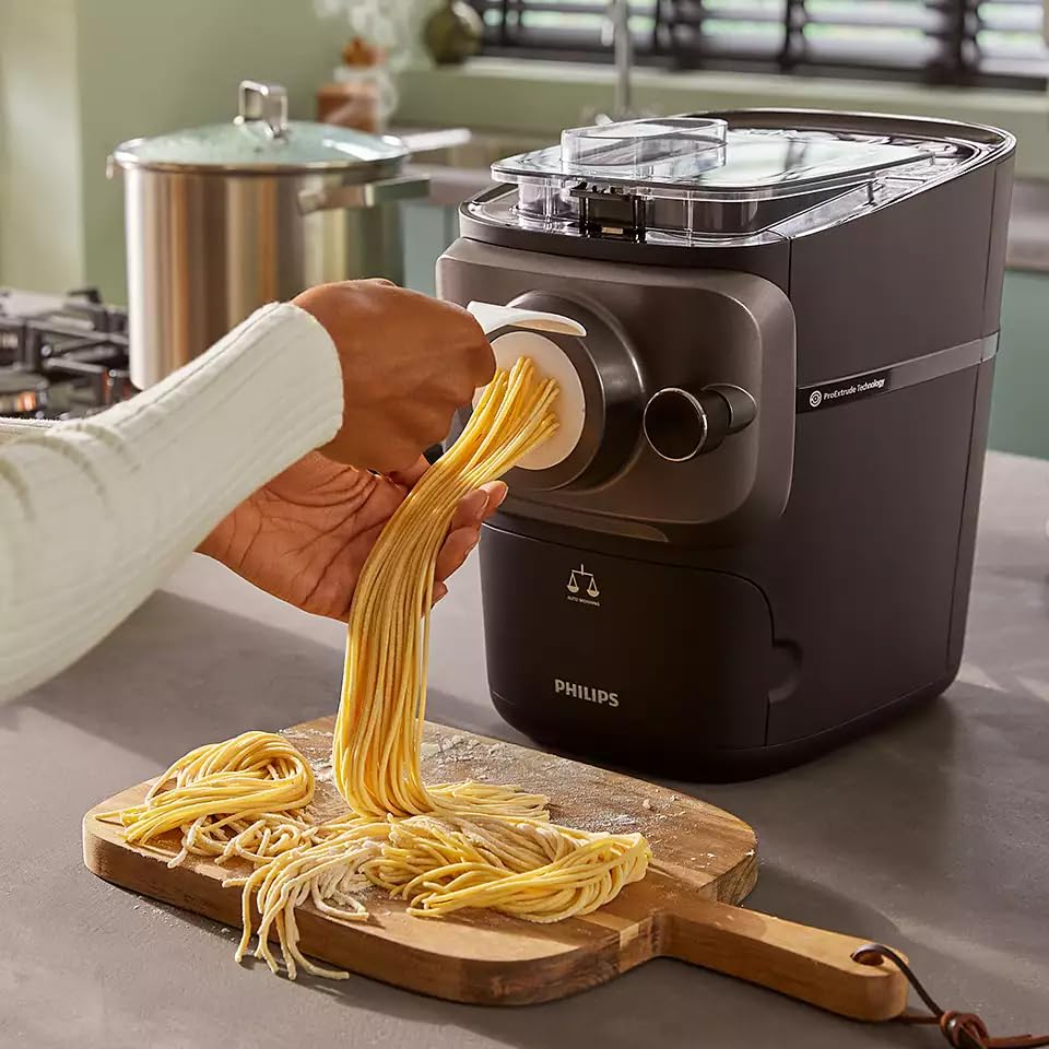 PHILIPS 7000 Series Pasta Maker Machine (HR2665/96) - Automatic Fresh Pasta & Noodle Maker for Home Kitchen | Perfect for Italian Dishes, Family Dinners & Healthy Cooking