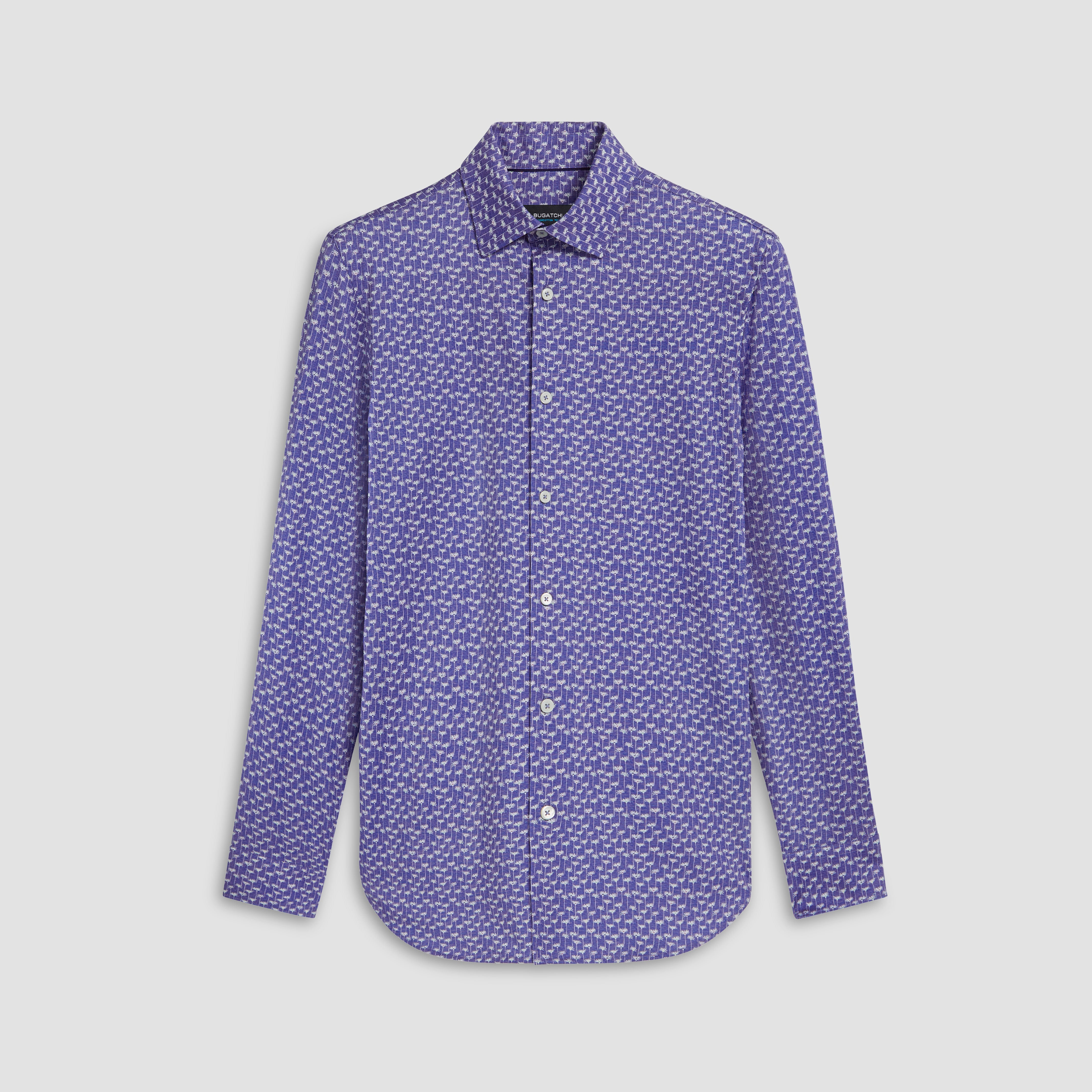 James Floral Print Cotton Shirt for Men - Soft & Breathable Button Down Shirt - Casual & Office Wear - Perfect for Spring & Summer Outfits