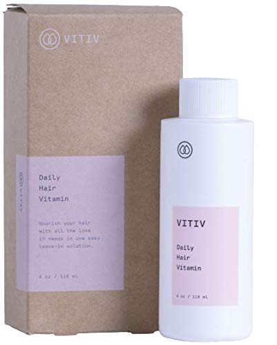 VITIV Daily Hair Vitamin Leave-In Conditioner with Chia Seed Oil & Sacha Inchi Oil - All Natural, Vegan, Silicone-Free Hair Treatment (Duo Pack) for Dry, Damaged Hair Repair & Daily Nourishment | Perfect for Home & Travel Use