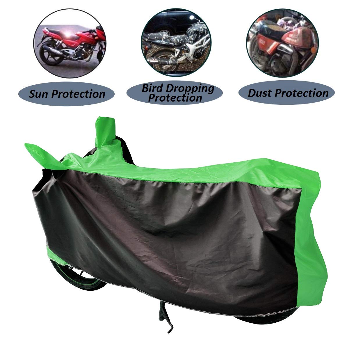 Waterproof Yamaha YZF R15 S Motorcycle Cover - Durable Bike Body Protector for Outdoor & Indoor Use (Black, Green) - Perfect for Garage Storage, Travel & Weather Protection