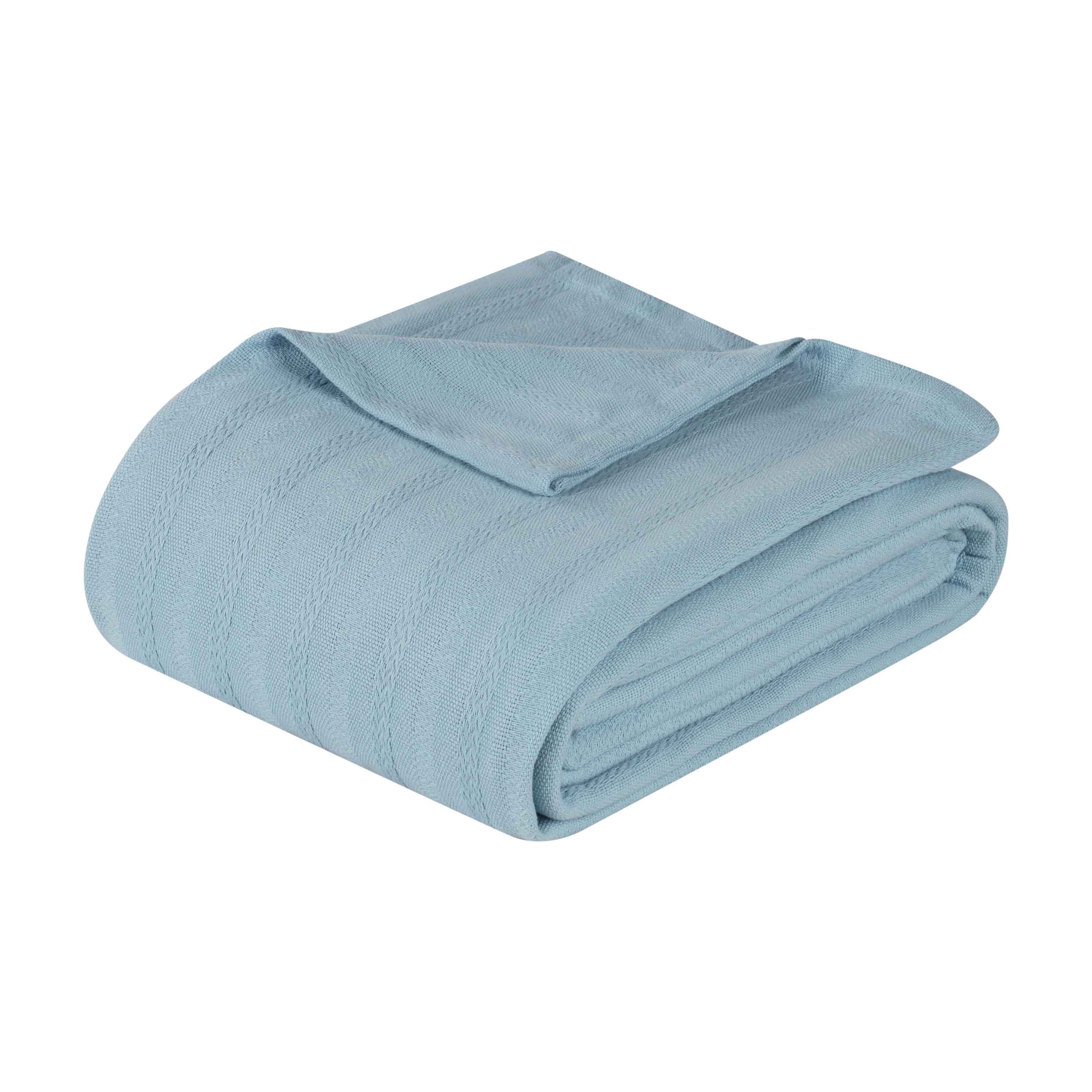 Soft Clara Cotton Textured Striped Lightweight Woven Blanket - Perfect for Sofa, Bed & Outdoor Picnics
