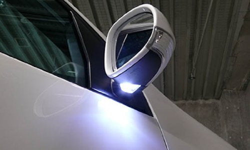 2-Pack Xenon White 168 2825 18 SMD T10 LED Bulbs - Super Bright Replacement for Under Mirror Puddle Lights - Perfect for Car Interior Lighting, Door Courtesy Lights, and Footwell Illumination