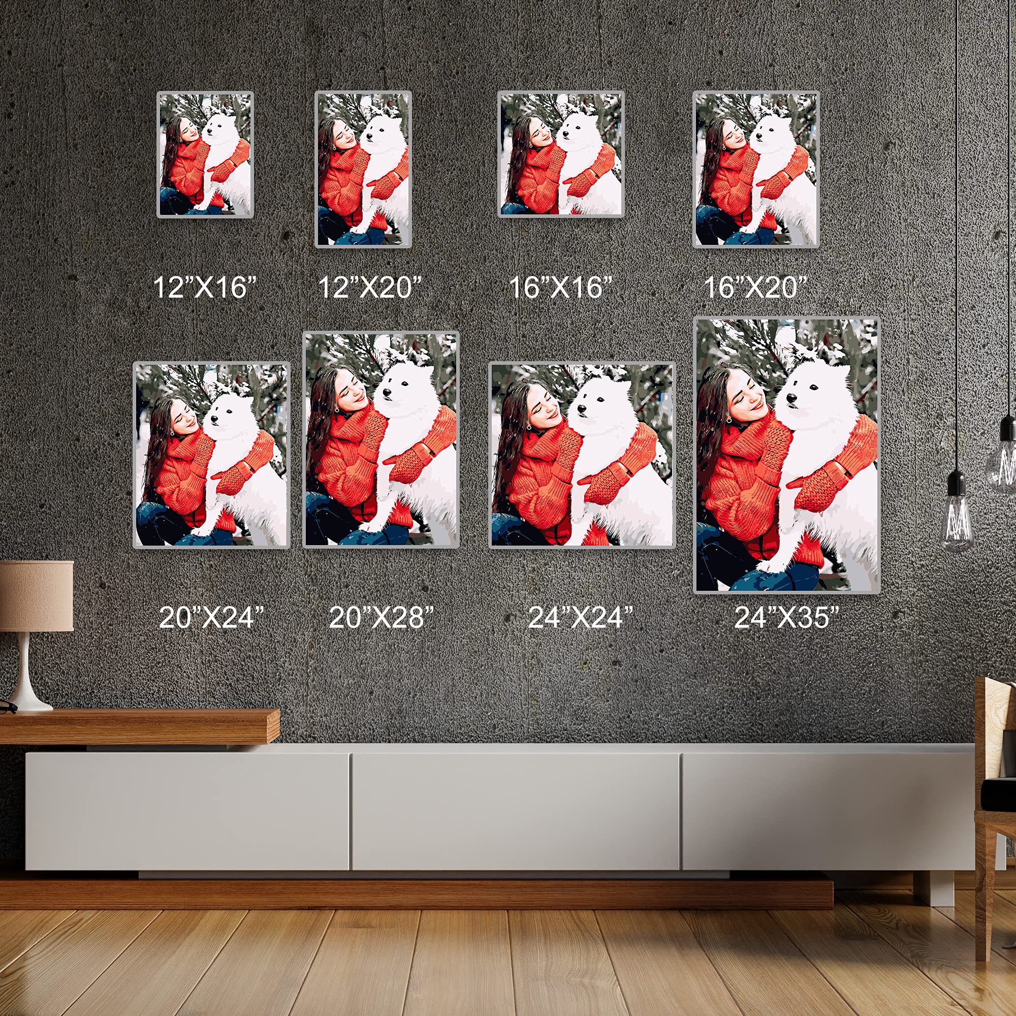 BLINGPAINTING Custom Paint by Numbers Kit for Adults - Personalized DIY Painting Set with Your Own Photo - Perfect Gift for Birthday, Anniversary & Home Decor