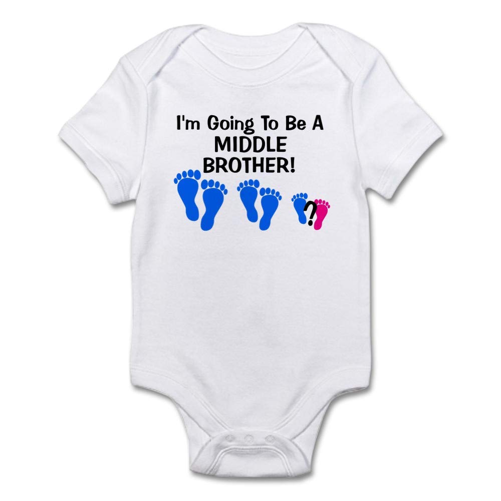 Middle Brother Baby Bodysuit - Cute & Comfortable Infant Bodysuit for Newborns & Toddlers - Perfect for Sibling Matching Outfits & Family Photos