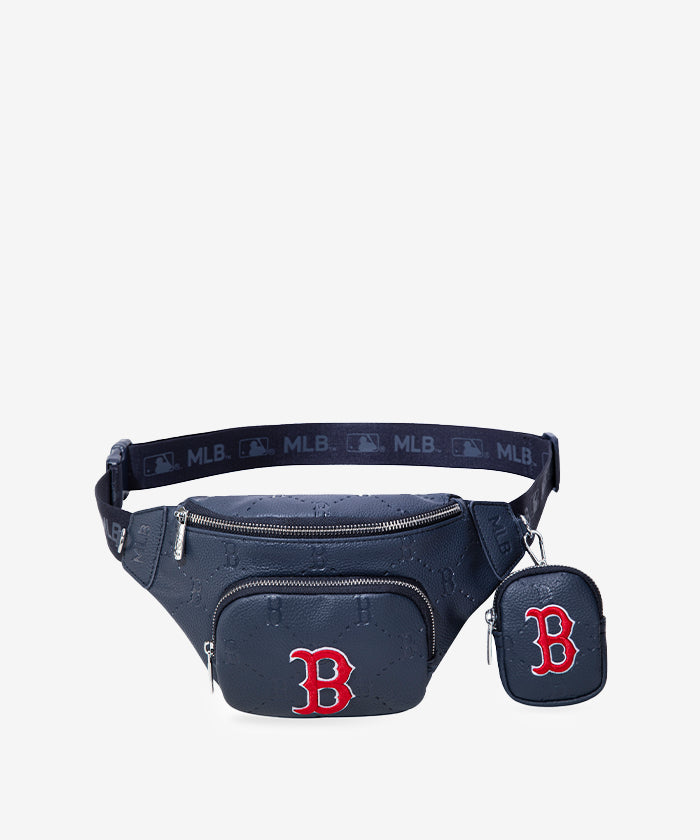 MLB Leather Sport Fanny Pack for Men & Women - Adjustable Waist Bag for Running, Hiking, Travel - Stylish & Durable Crossbody Belt Bag