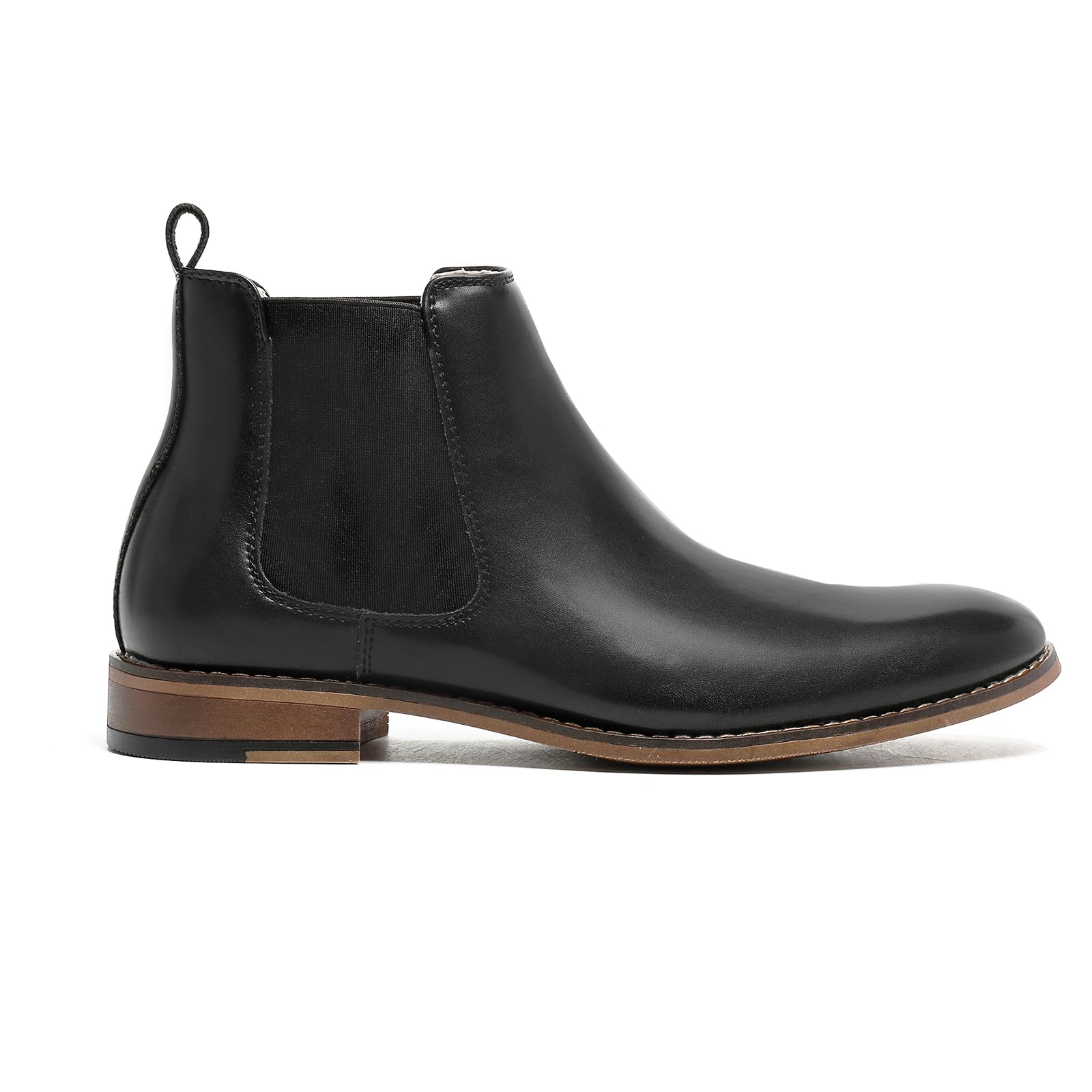 **Men's Classic Elastic Chelsea Boots - Waterproof Dress Ankle Boots for Casual & Formal Wear - Perfect for Office, Date Night & Outdoor Activities**