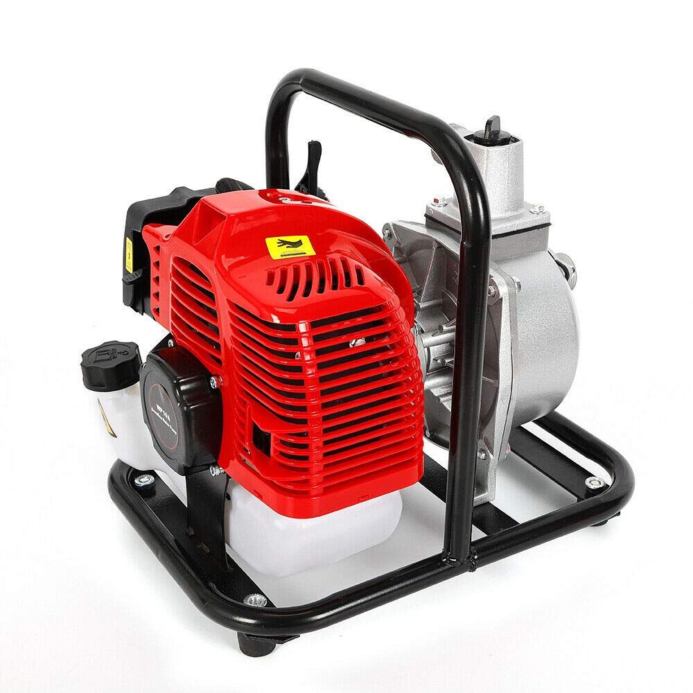 TFCFL 43cc 1.7HP 2-Stroke Gasoline Water Pump - High Pressure Petrol Transfer Pump for Swimming Pool, Garden Irrigation, Landscaping & Agricultural Use | Portable Water Pump for Home, Farm & Outdoor Activities