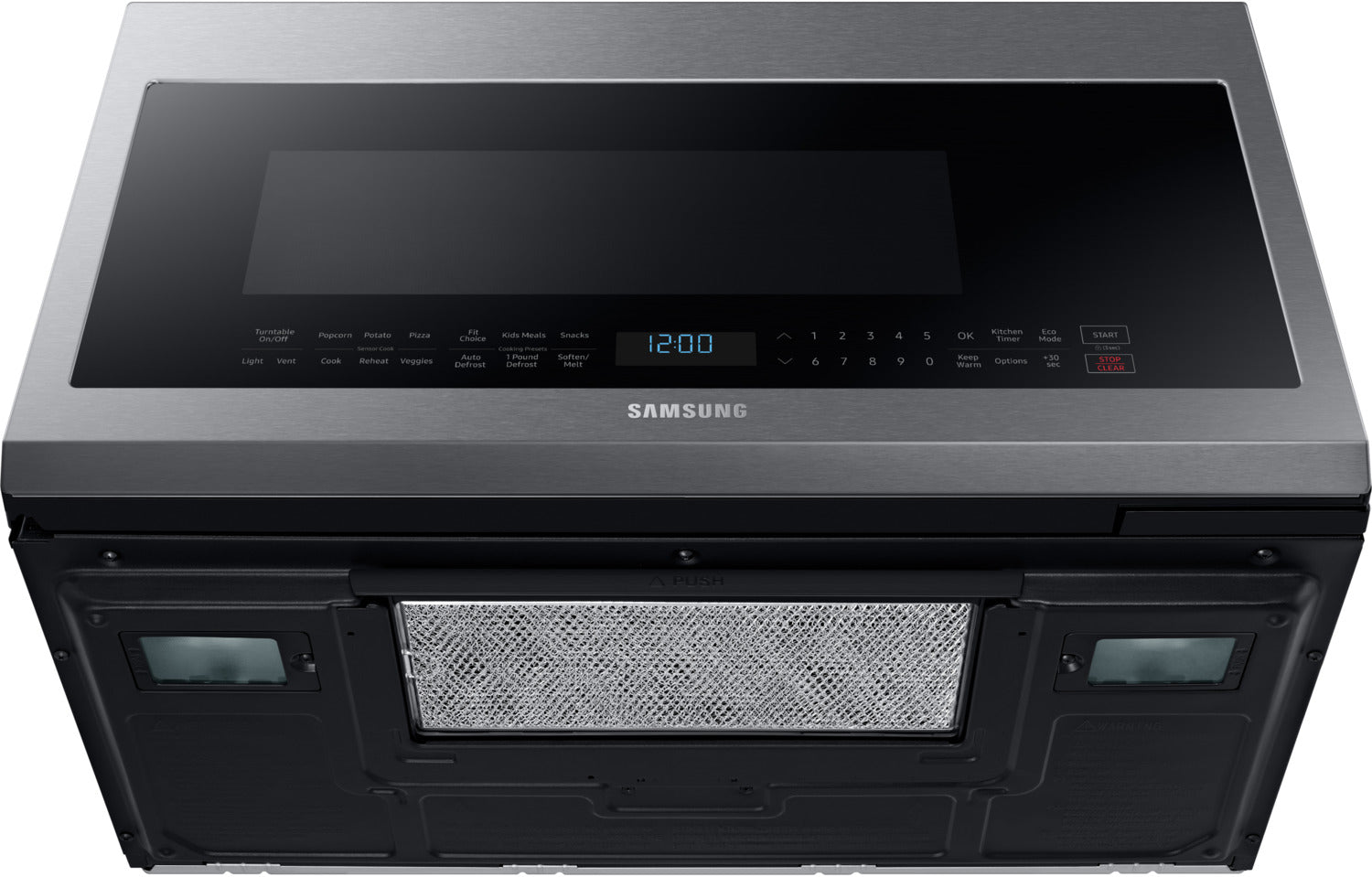 Samsung ME21M706BAS 2.1 Cu. Ft Stainless Steel Over The Range Microwave Oven - Perfect for Kitchen, Home Cooking & Space Saving Installation
