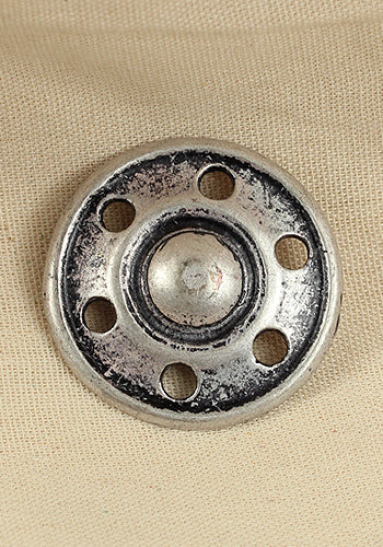 Antique Silver Roman Rivet Plate - Vintage Jewelry for Necklaces, Bracelets & DIY Crafting - Perfect for Historical Reenactments & Costume Design