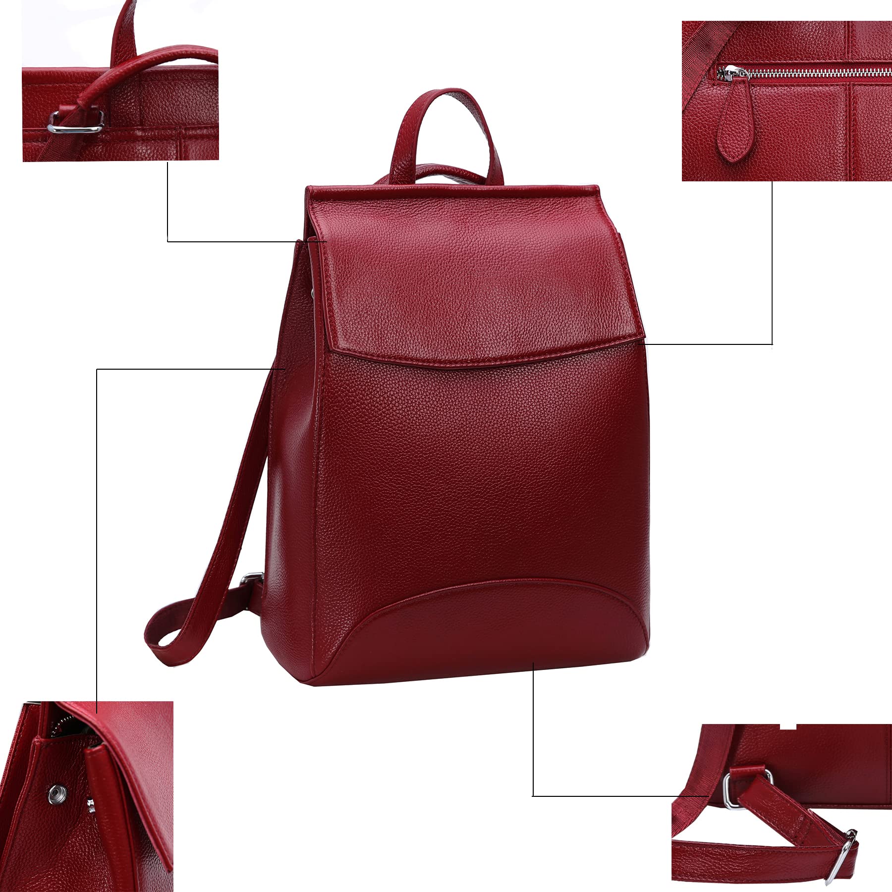 Stylish HESHE Leather Backpack for Women - Convertible Travel Backpack Purse & Anti-Theft Rucksack | Perfect for Work, College, Commuting & Weekend Getaways